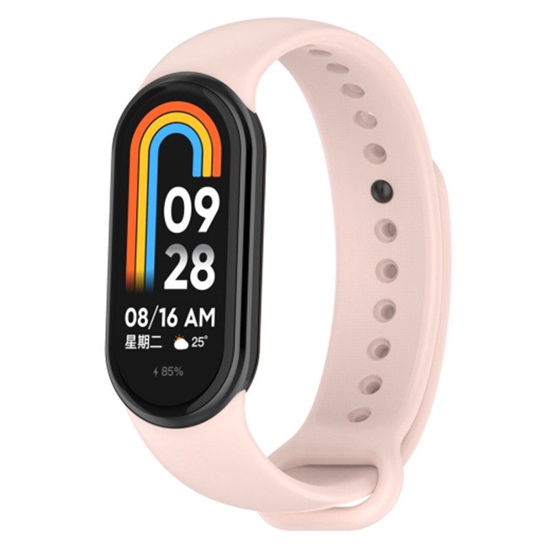 Xiaomi Mi Band 8 / Mi Band 9 Uyumlu Silikon Kordon - Pembe