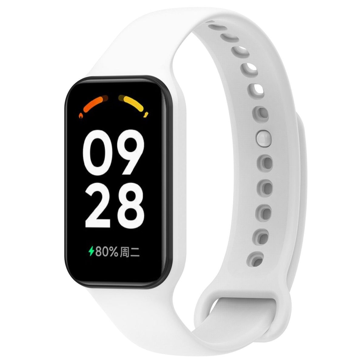 Xiaomi Smart Band 8 Active / Redmi Smart Band 2 Uyumlu Silikon Kordon - Beyaz