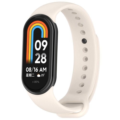 Xiaomi Mi Band 8 / Mi Band 9 Uyumlu Silikon Kordon - Krem