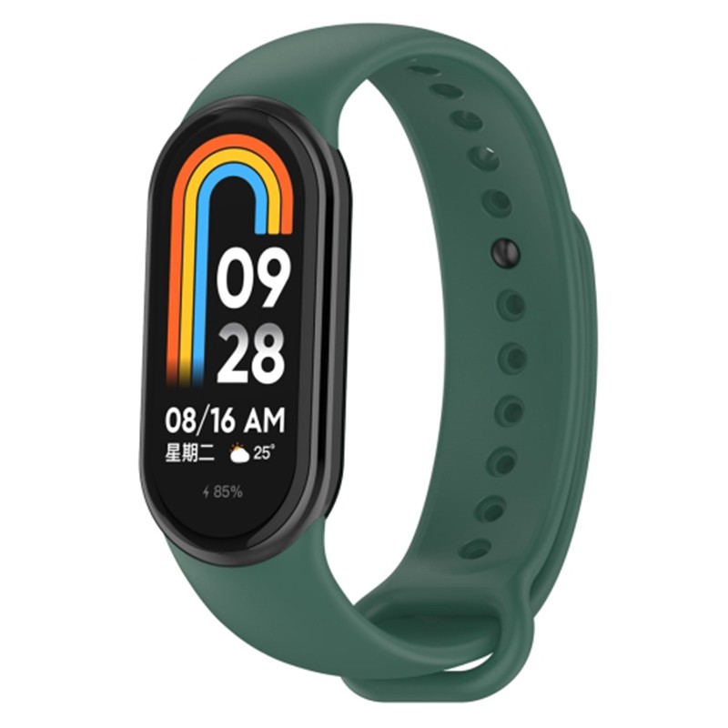 Xiaomi Mi Band 8 / Mi Band 9 Uyumlu Silikon Kordon - Yeşil