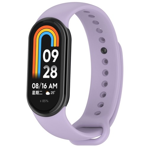 Xiaomi Mi Band 8 / Mi Band 9 Uyumlu Silikon Kordon - Lila