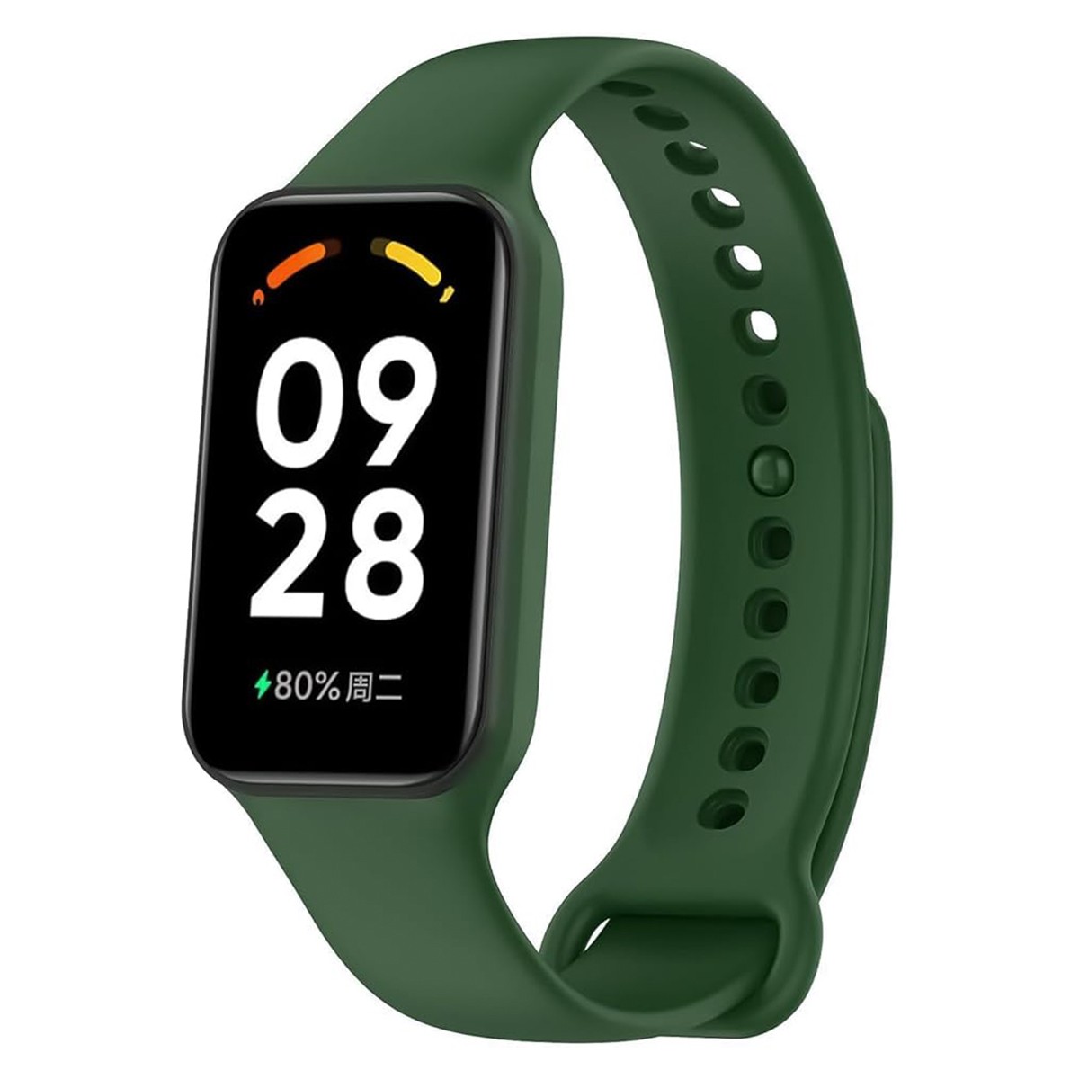 Xiaomi Smart Band 8 Active / Redmi Smart Band 2 Uyumlu Silikon Kordon - Koyu Yeşil