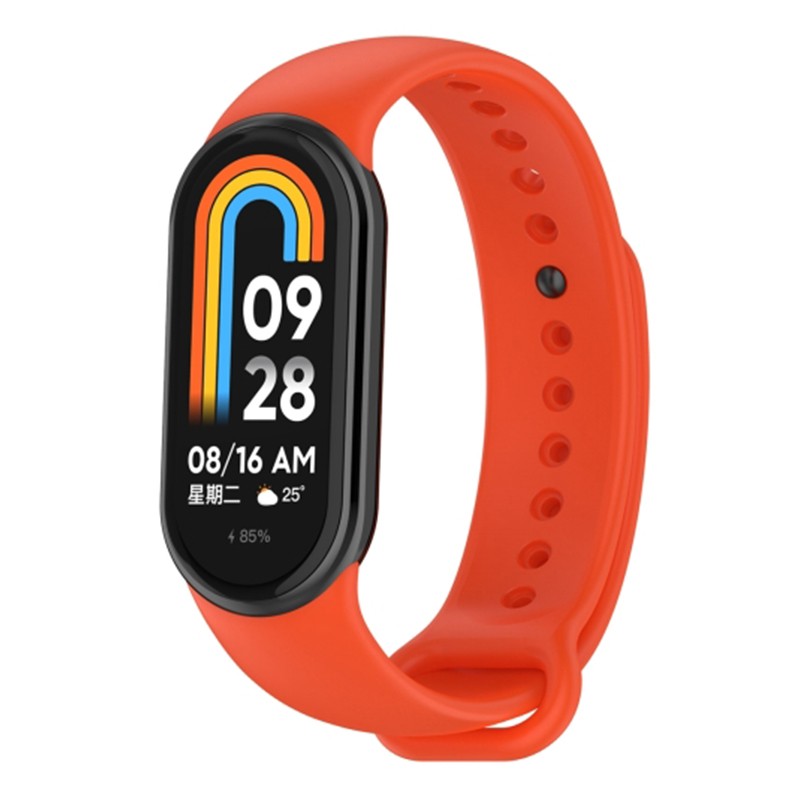 Xiaomi Mi Band 8 / Mi Band 9 Uyumlu Silikon Kordon - Turuncu