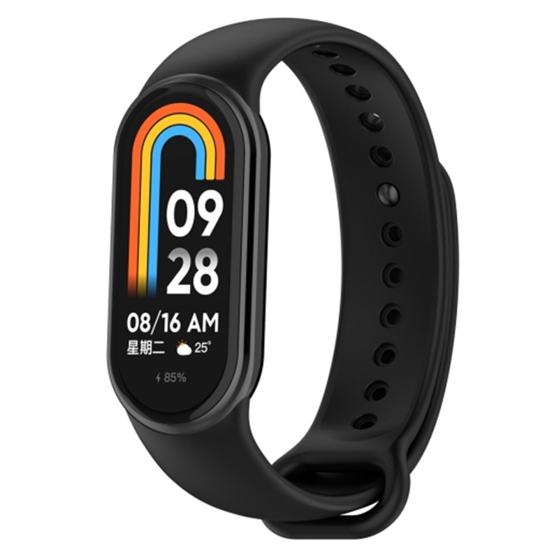 Xiaomi Mi Band 8 / Mi Band 9 Uyumlu Silikon Kordon - Siyah