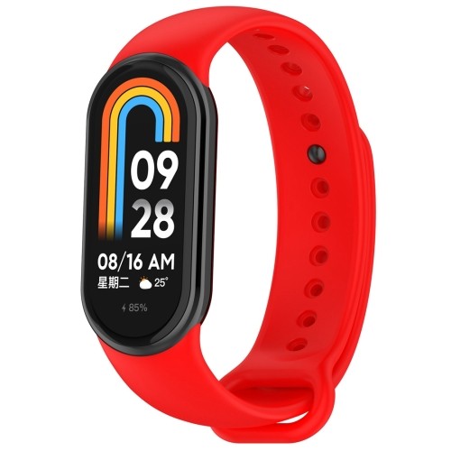 Xiaomi Mi Band 8 / Mi Band 9 Uyumlu Silikon Kordon - Kırmızı