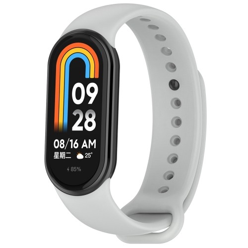 Xiaomi Mi Band 8 / Mi Band 9 Uyumlu Silikon Kordon - Gri