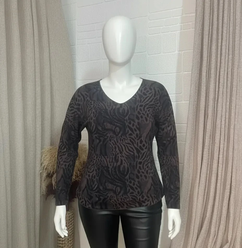 Leopar Desen İtalyan Triko