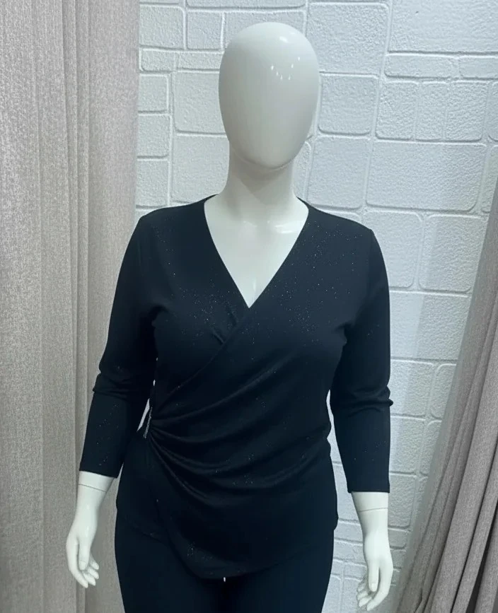 Kemerli Kruvaze Bluz