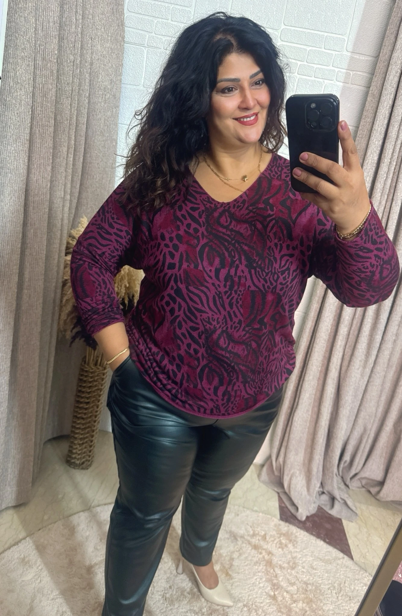 Leopar Desen İtalyan Triko