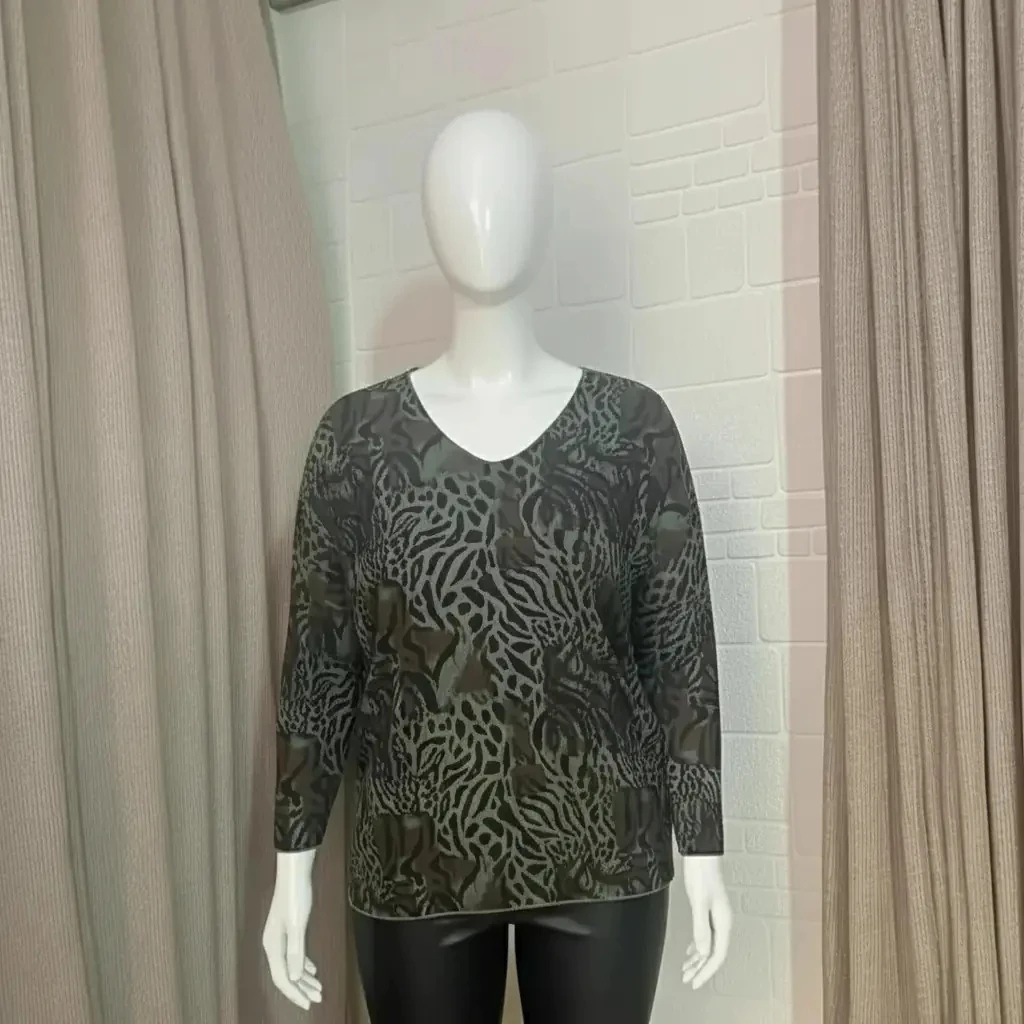 Leopar Desen İtalyan Triko