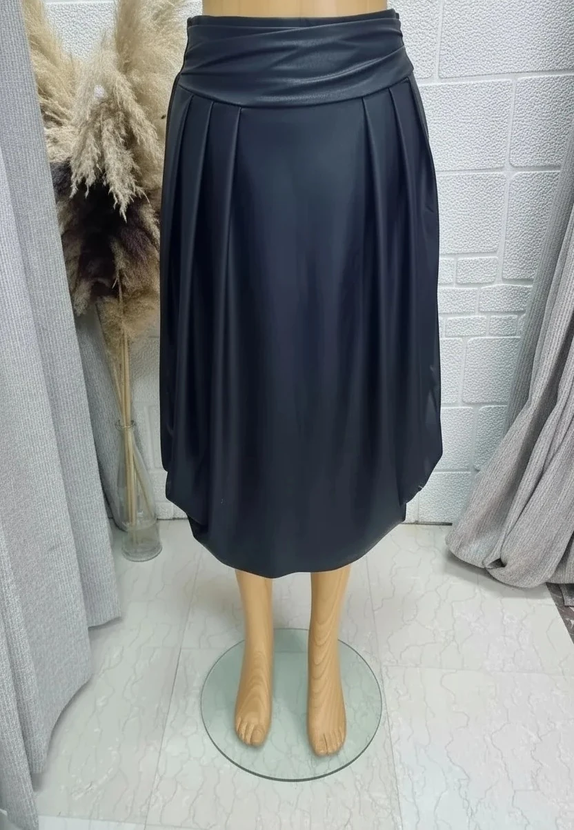 Deri Görünümlü Yumuşacık İtalyan Etek