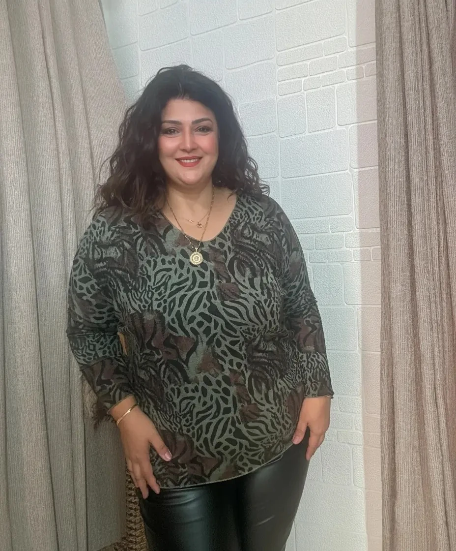 Leopar Desen İtalyan Triko