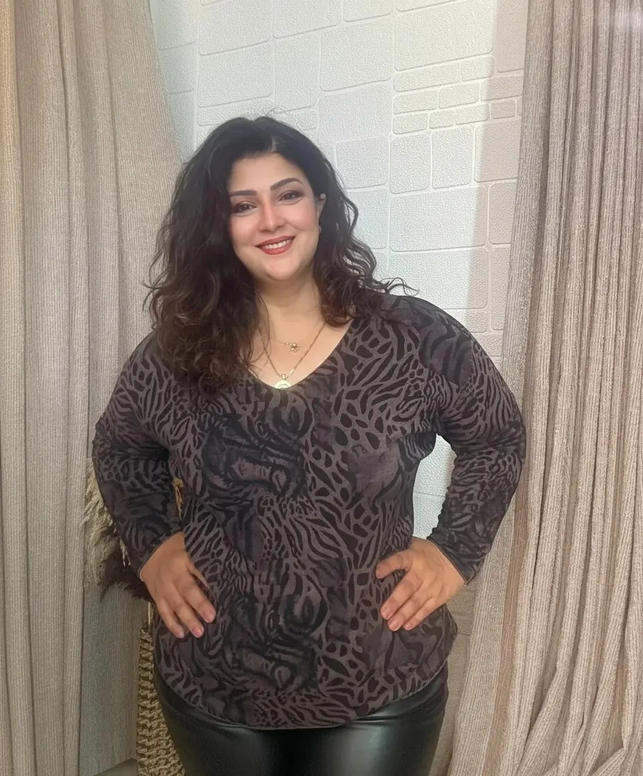 Leopar Desen İtalyan Triko