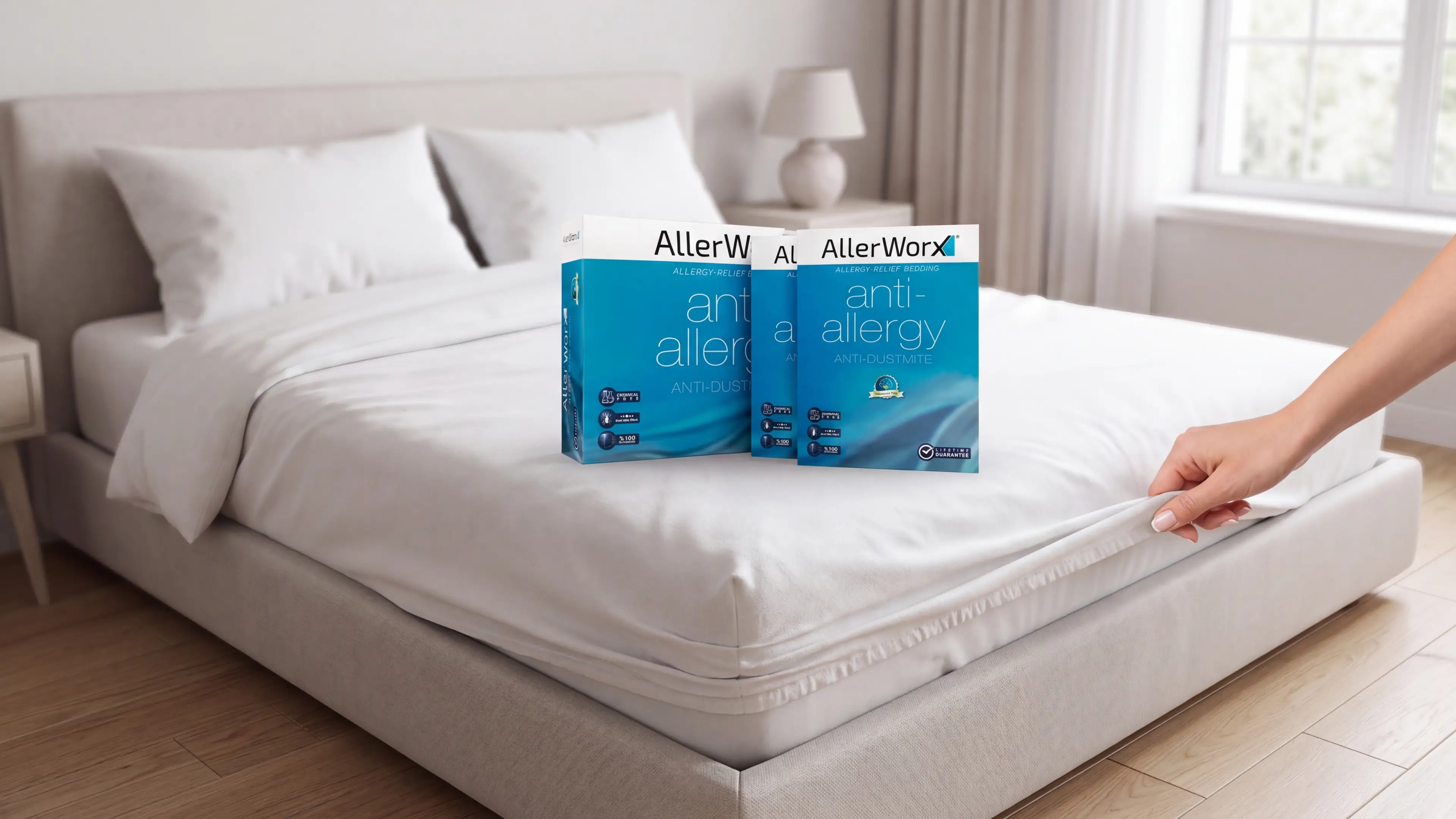Allerworx Anti Toz Akarı Anti Alerjik Çift Kişilik Tatil Yatak ve