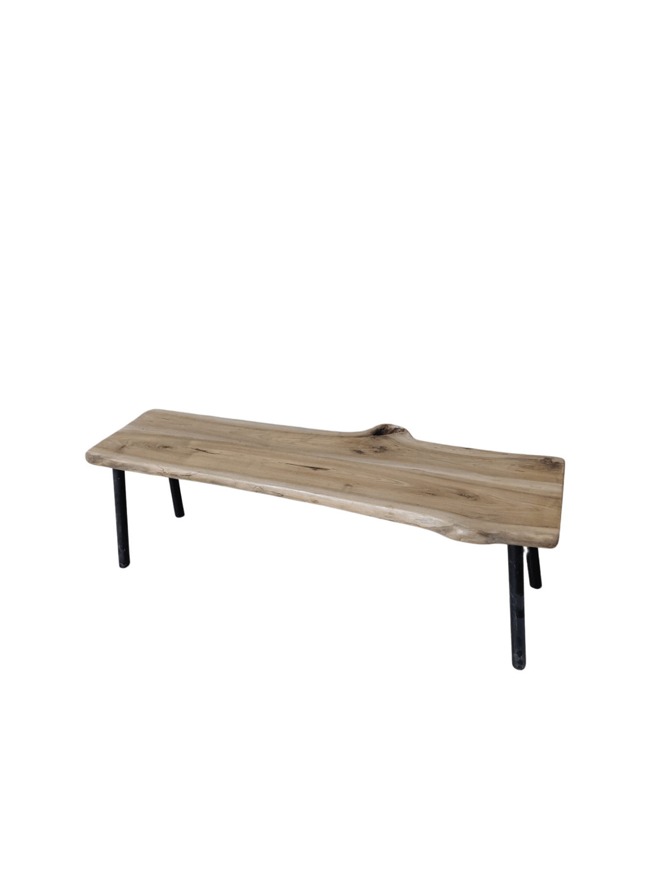 Bhr WooD 130x45 cm Masif Ceviz Bench (Ayaklı)