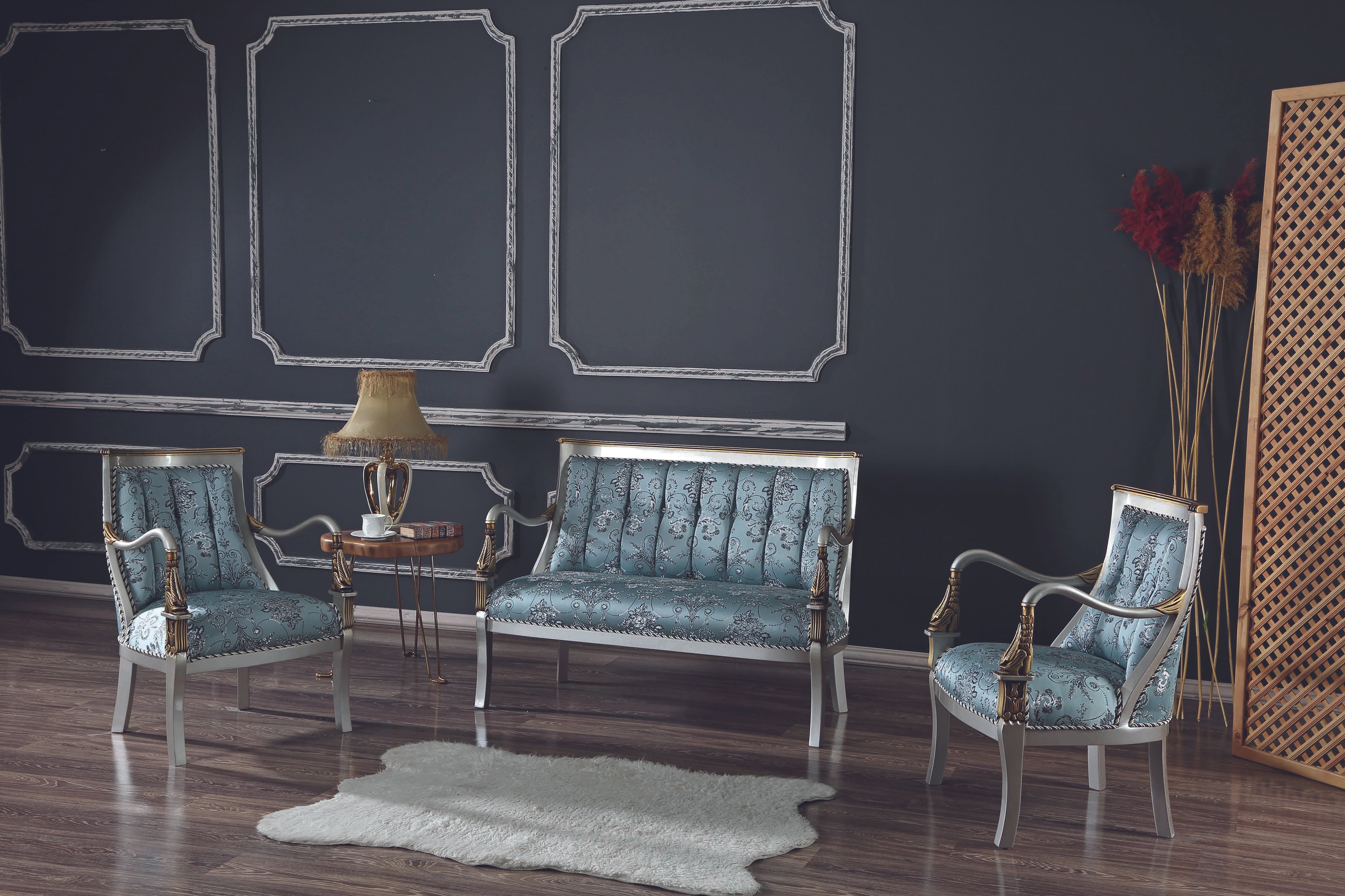 Bhr WooD Balıklı Çay Oturma Takımı