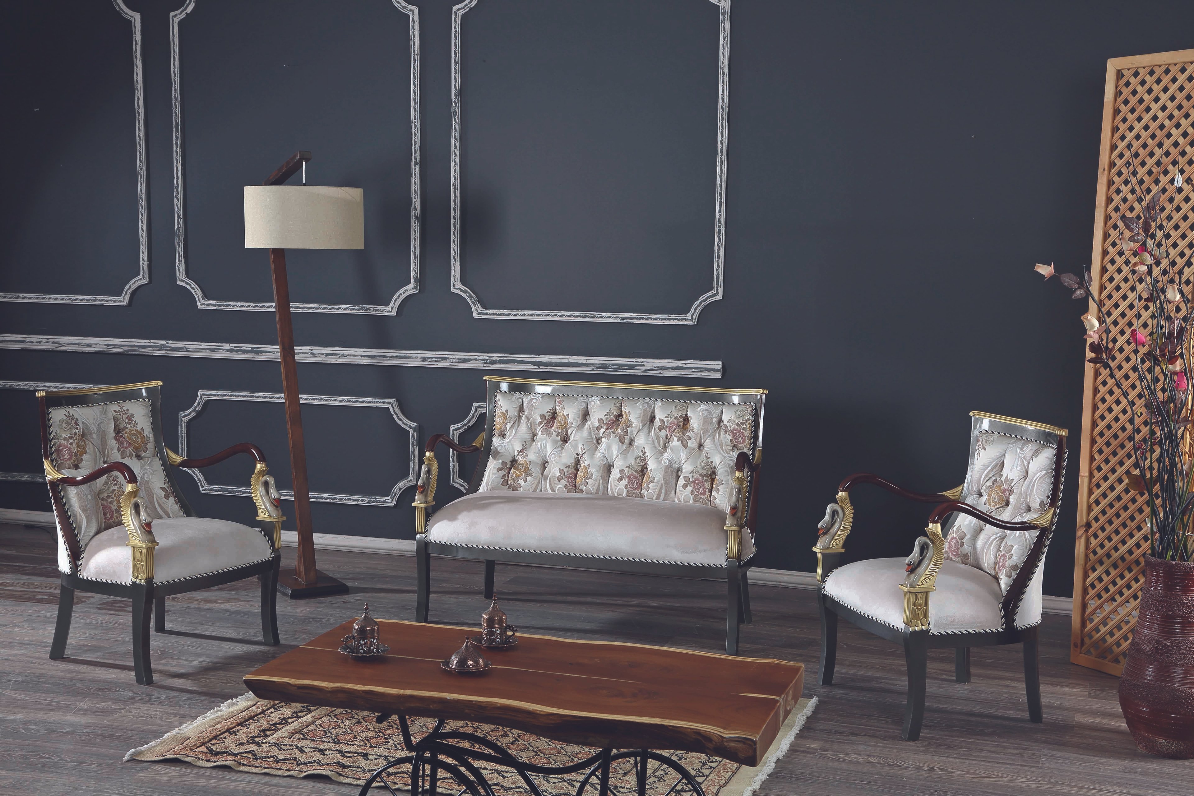 Bhr WooD Kuğulu Çay Oturma Takımı