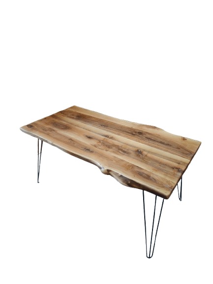 Bhr WooD 160x80 cm Masif Ceviz 6 Kişilik Yemek Masası