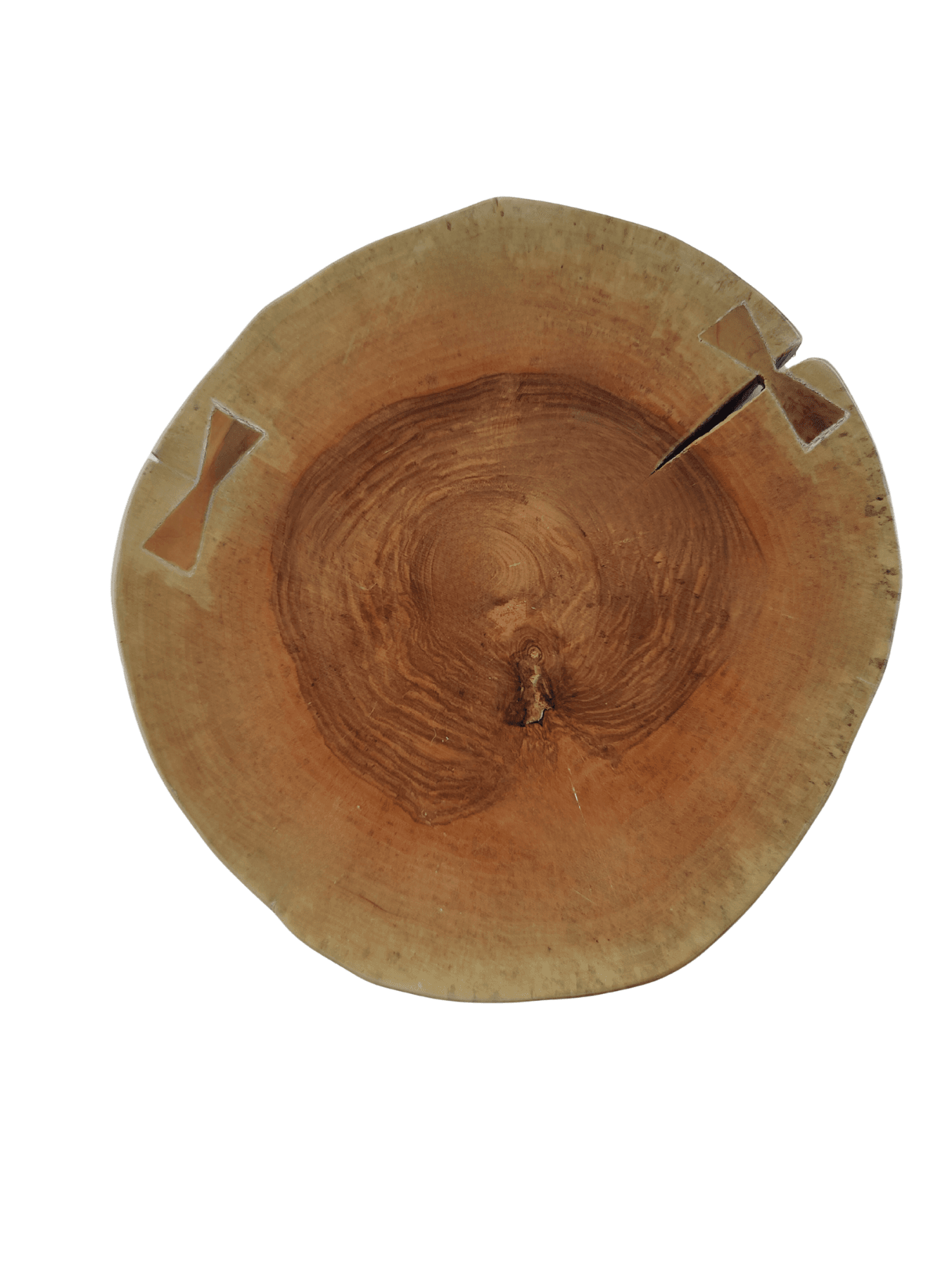 Bhr WooD 45x45 cm Masif Ceviz Yan Sehpa