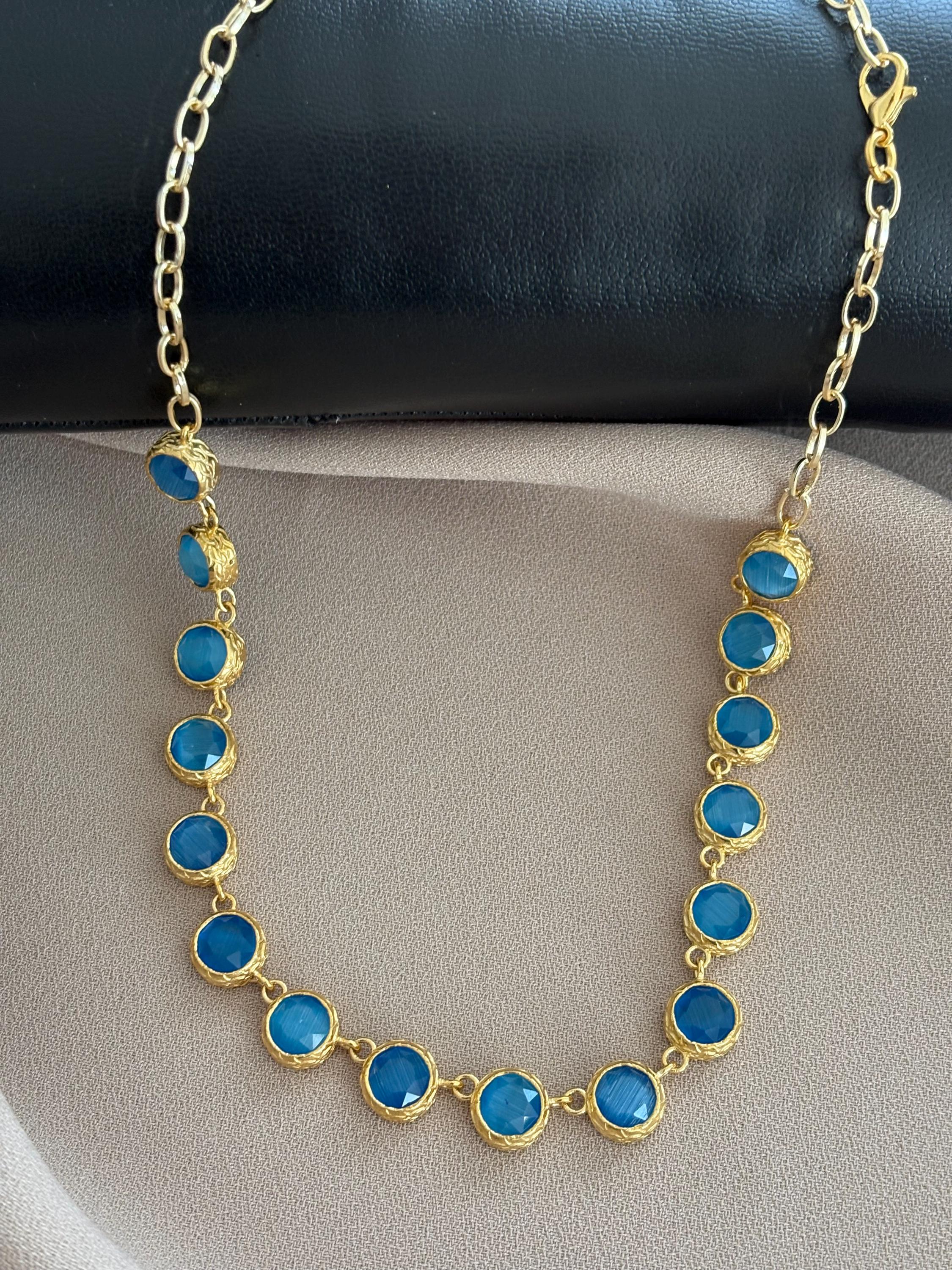 Seri Kedi Gözü Tasarım Kolye