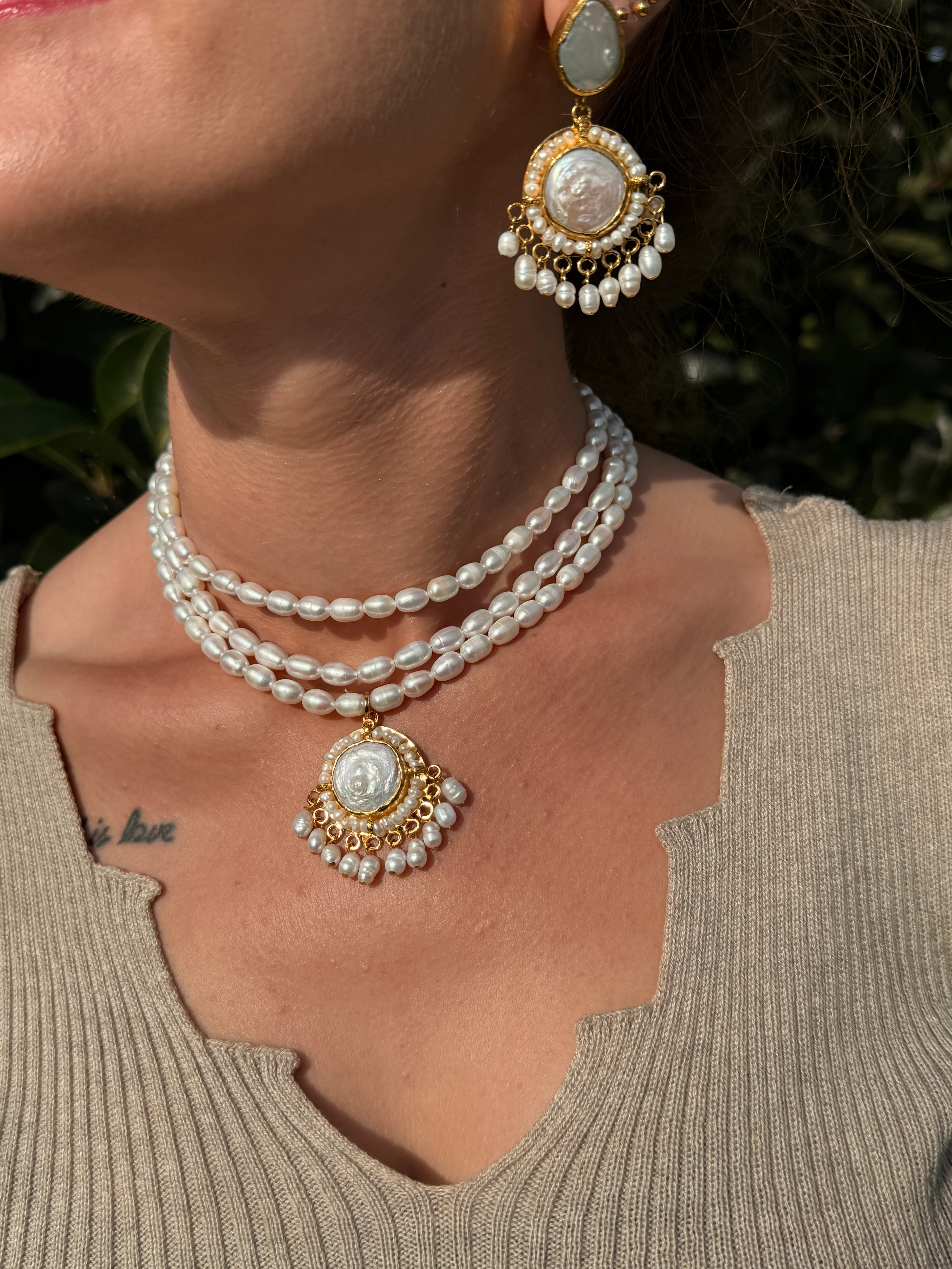 Üçlü Sıra Madalyon Set