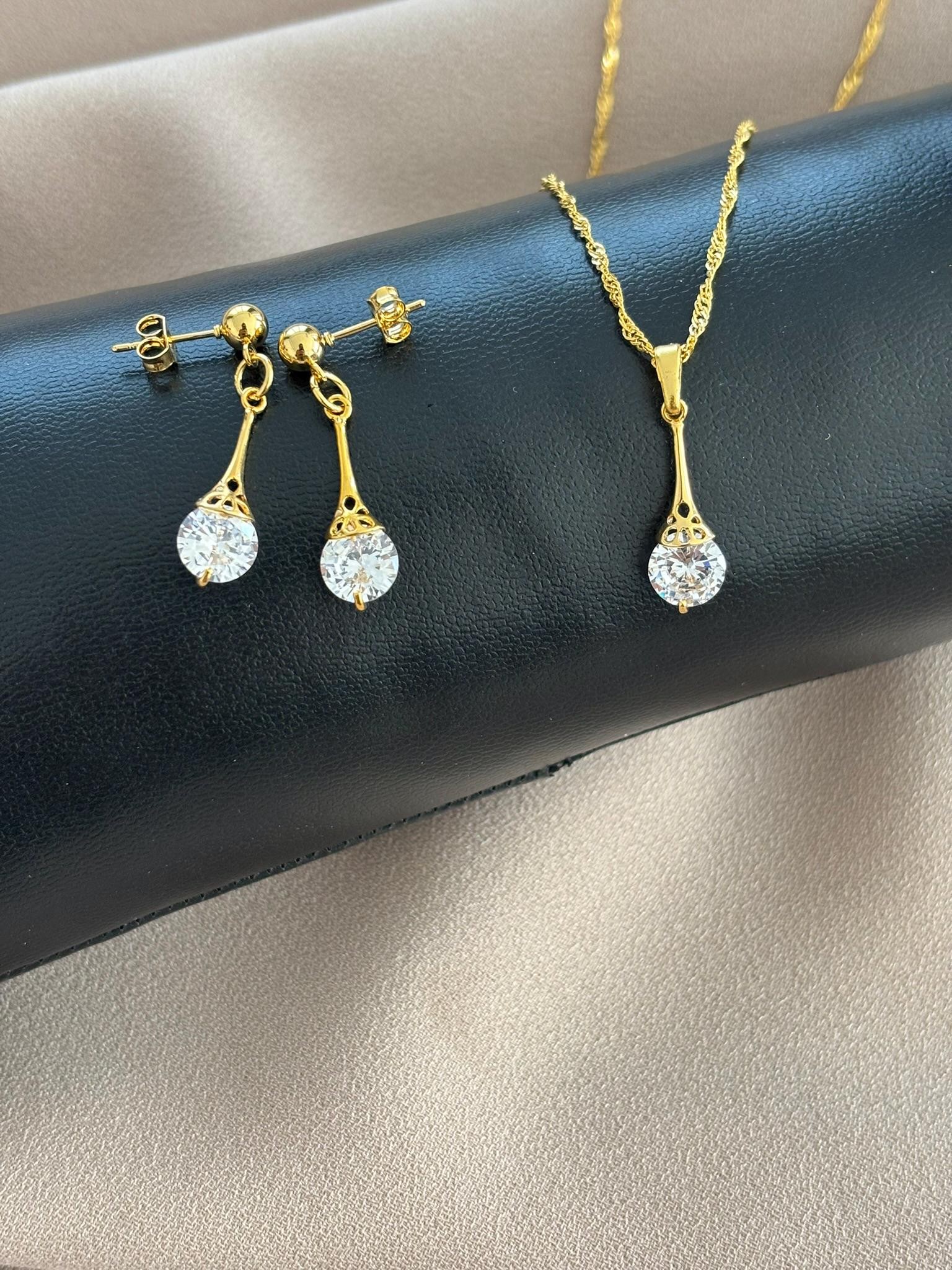 YENİ! Zirkon Taşlı Twist Zincir Kolye, Altın Zirkon Kombinasyon Kolye