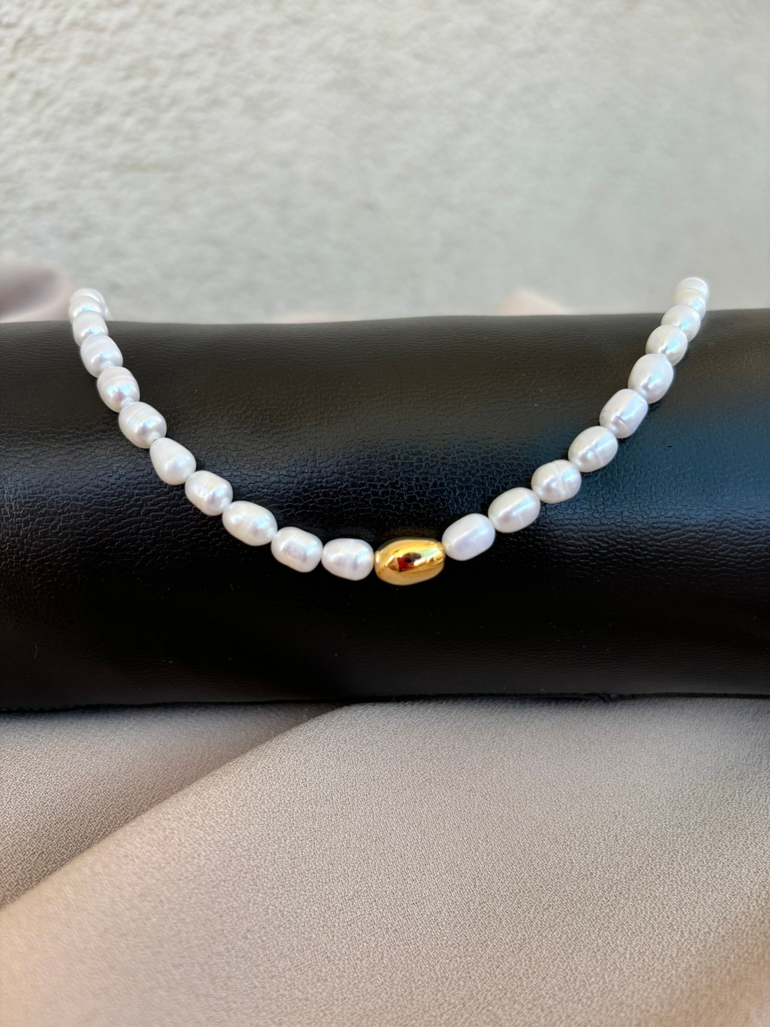 Altın Kaplama İnci Kolye