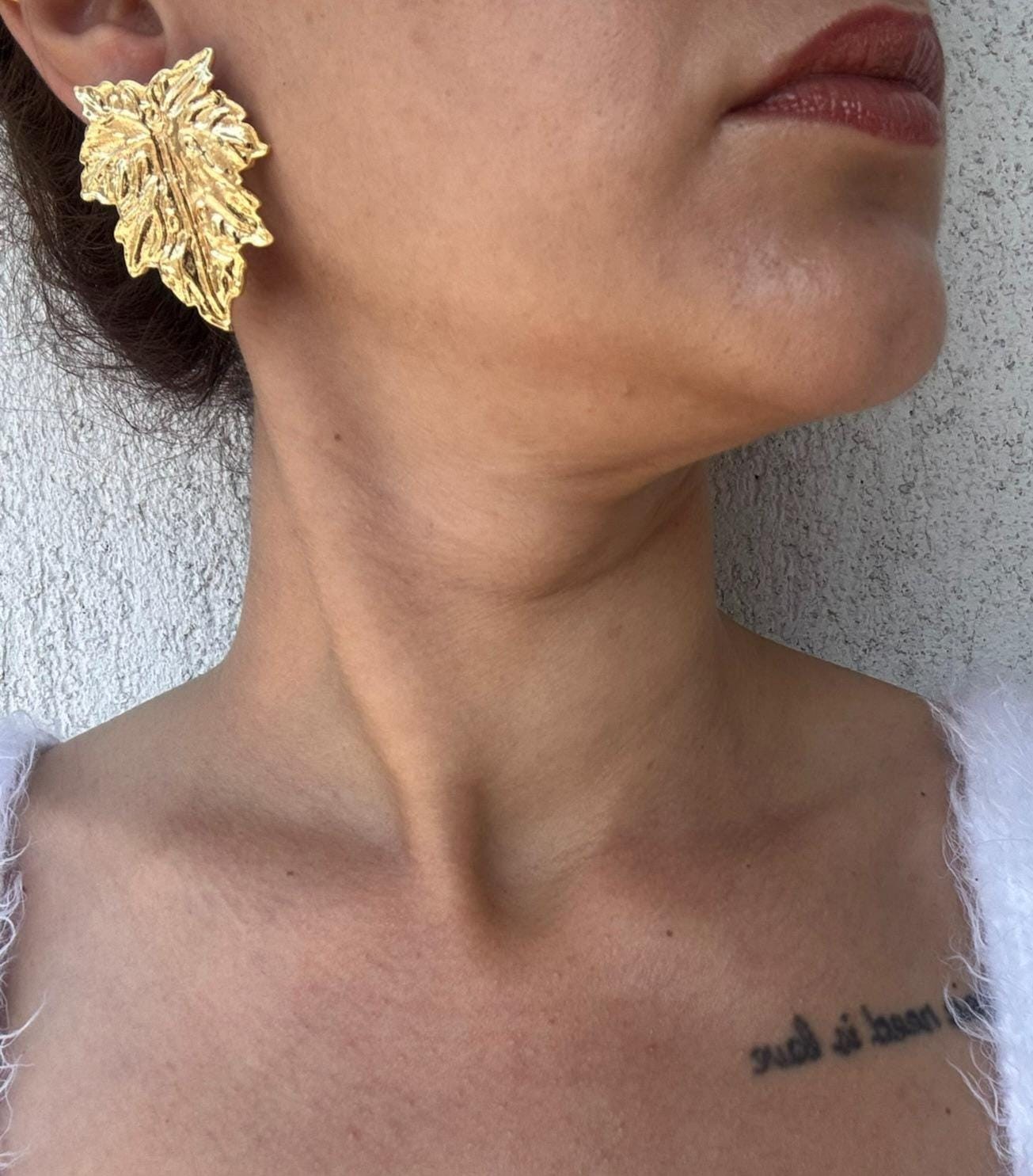 YENİ ! Yaprak Tasarım Döküm Küpeler