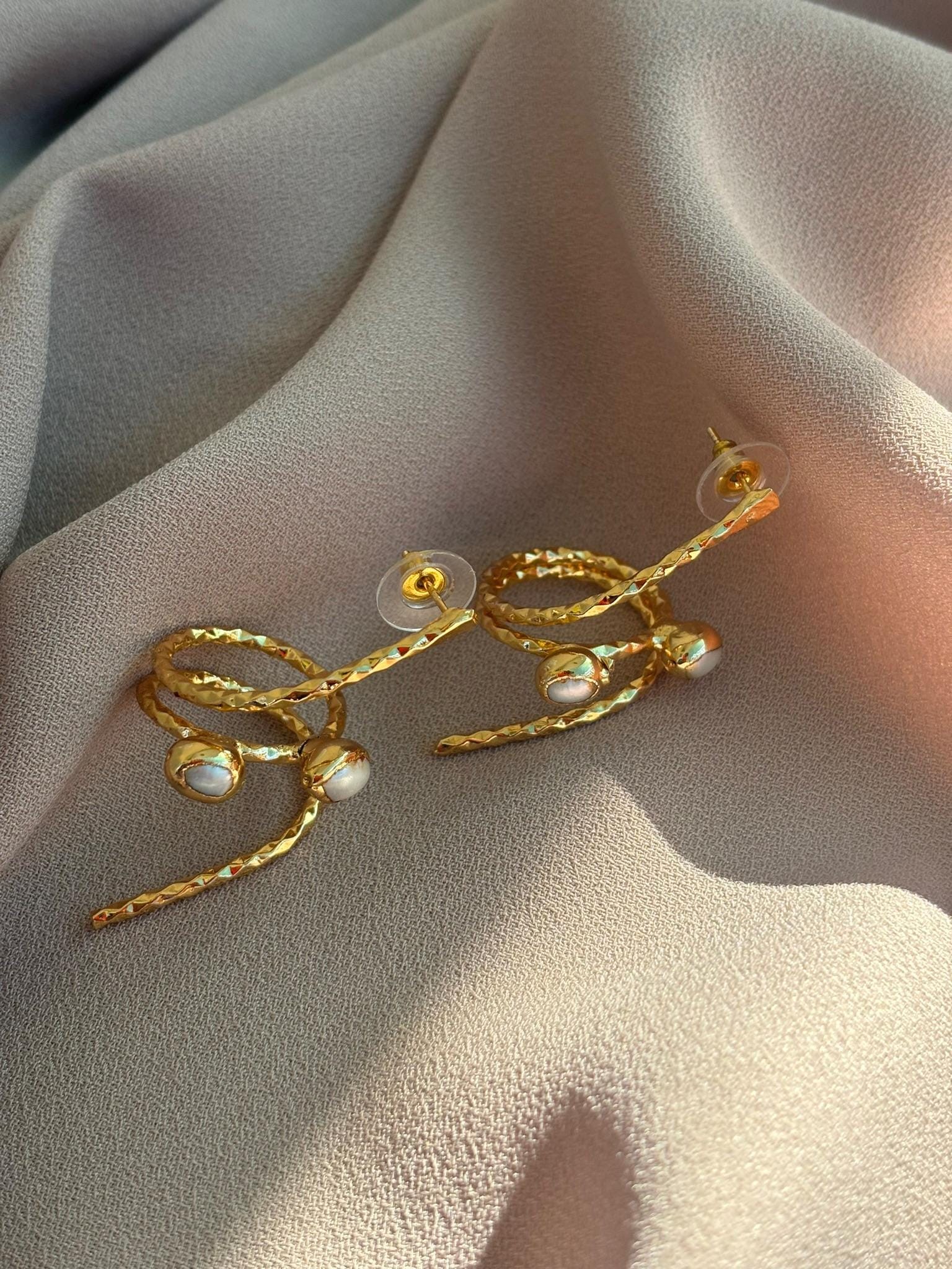 YENİ ! Özel Tasarım Arpa İnci Küpe, İnci Küpe