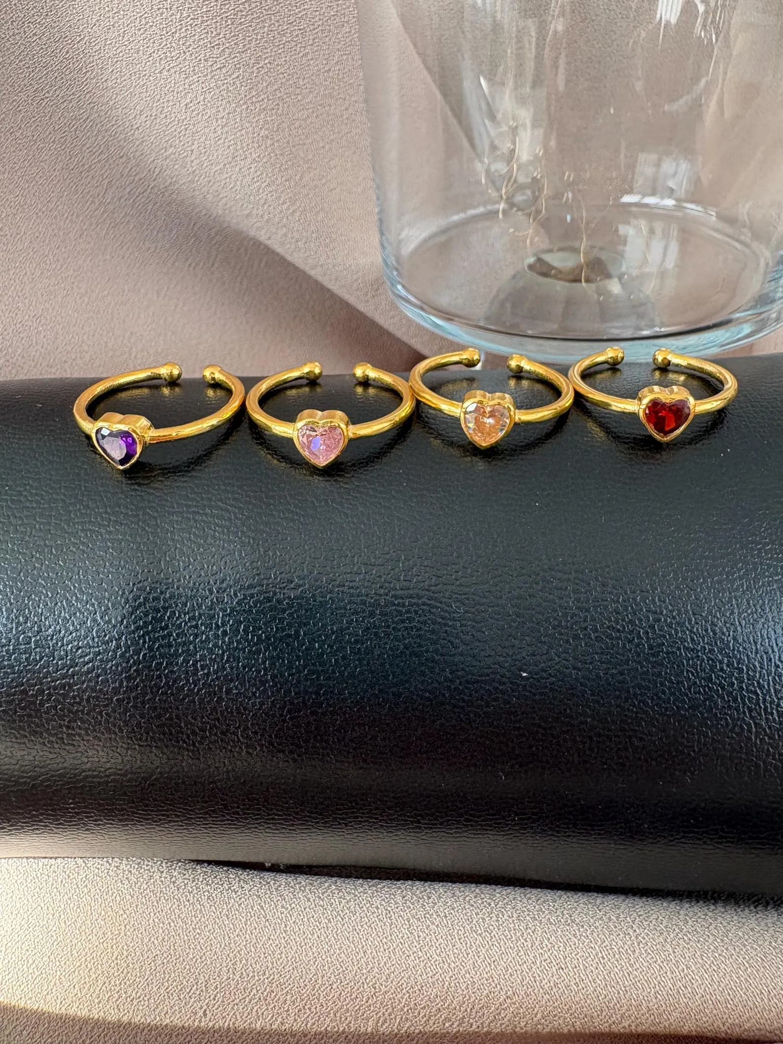 Zirkon Tek Taş Kalp Yüzük