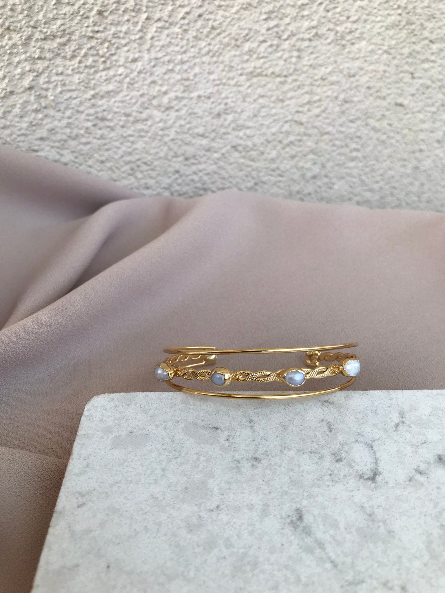 Burgulu Dört İnci Bileklik