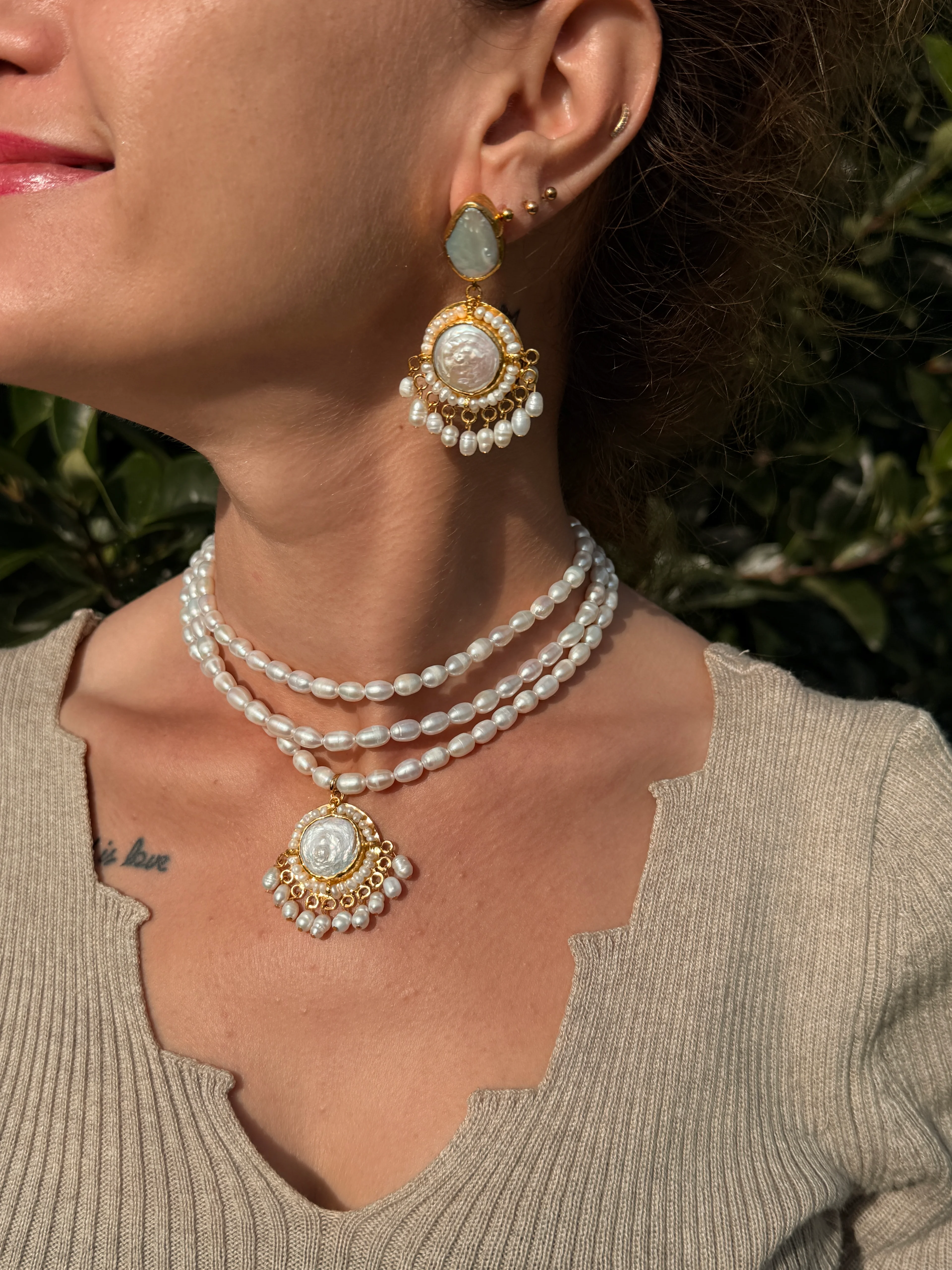 Üçlü Sıra Madalyon Set