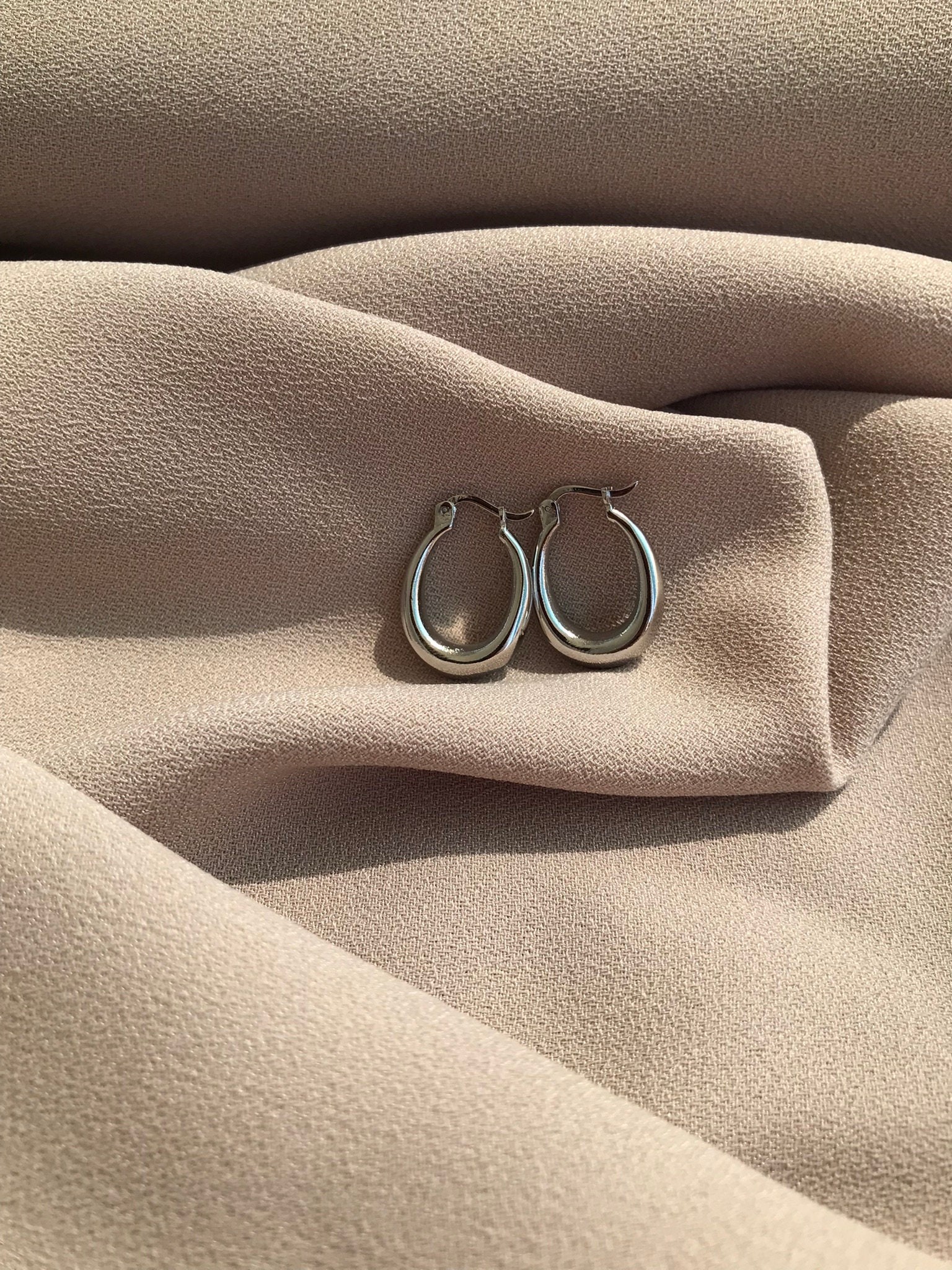 YENİ! Mini Oval Küpe, U Şeklinde Halka Küpe
