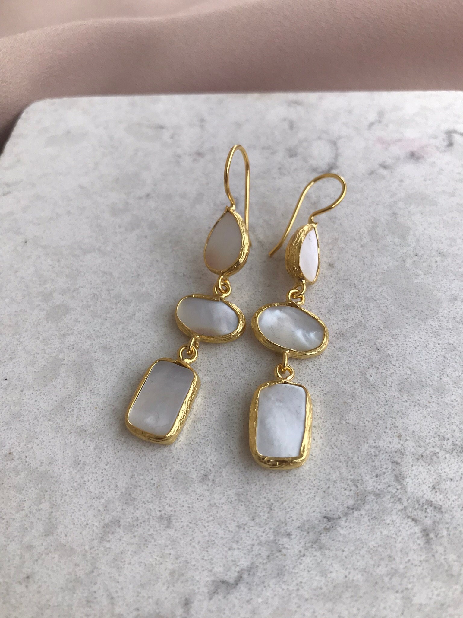 Geometrik Sedef Küpe