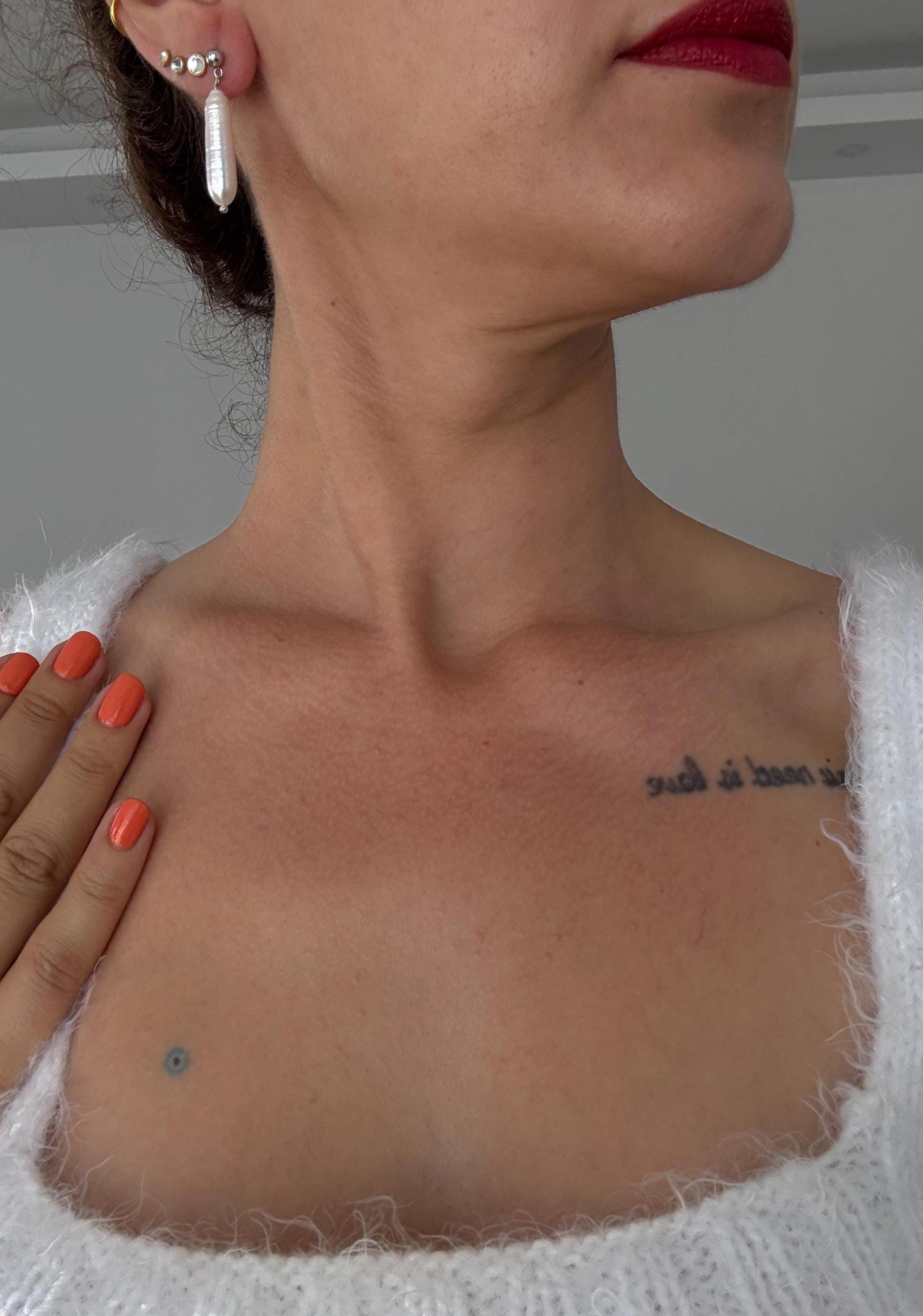 YENİ ! Silindir Barok İnci Küpe
