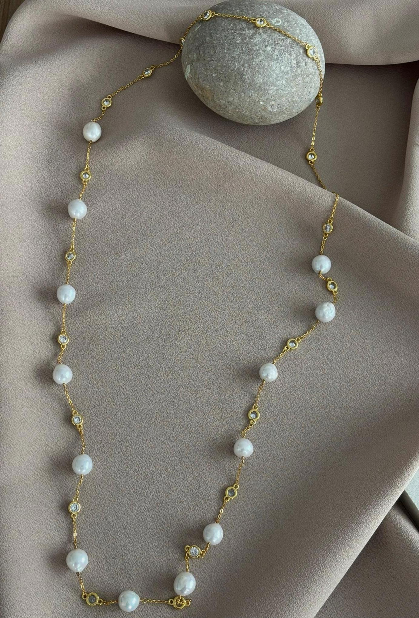 Edison İnci Uzun Kolye