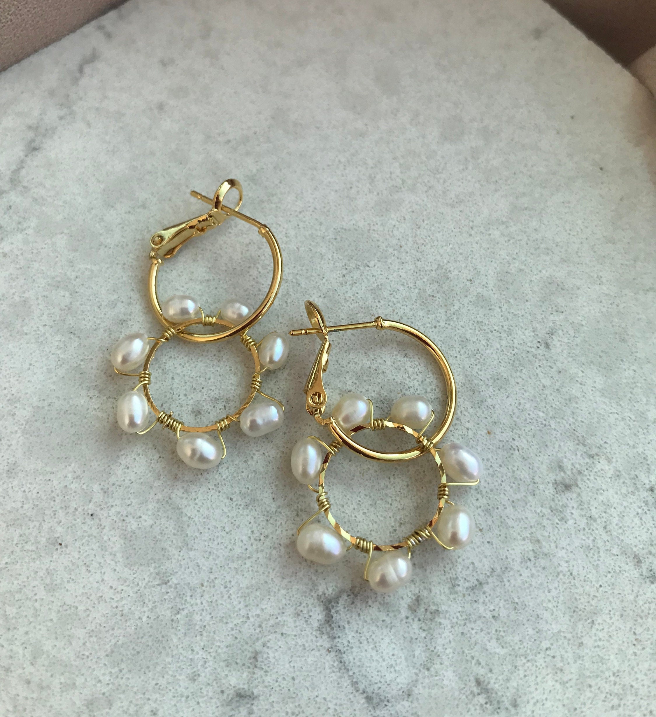 Tel Sarma İnci Küpe