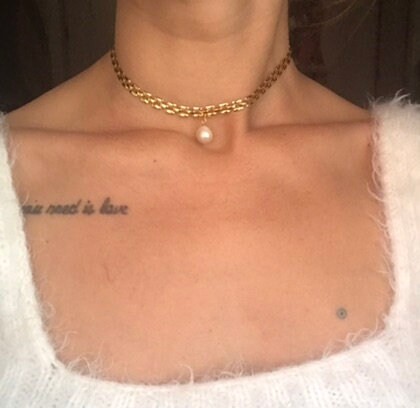 YENİ ! İnci ve Hasır Zincirli Choker