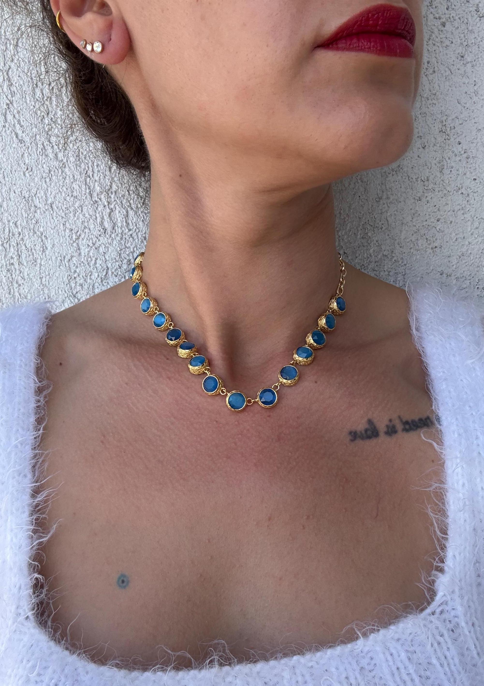 Seri Kedi Gözü Tasarım Kolye