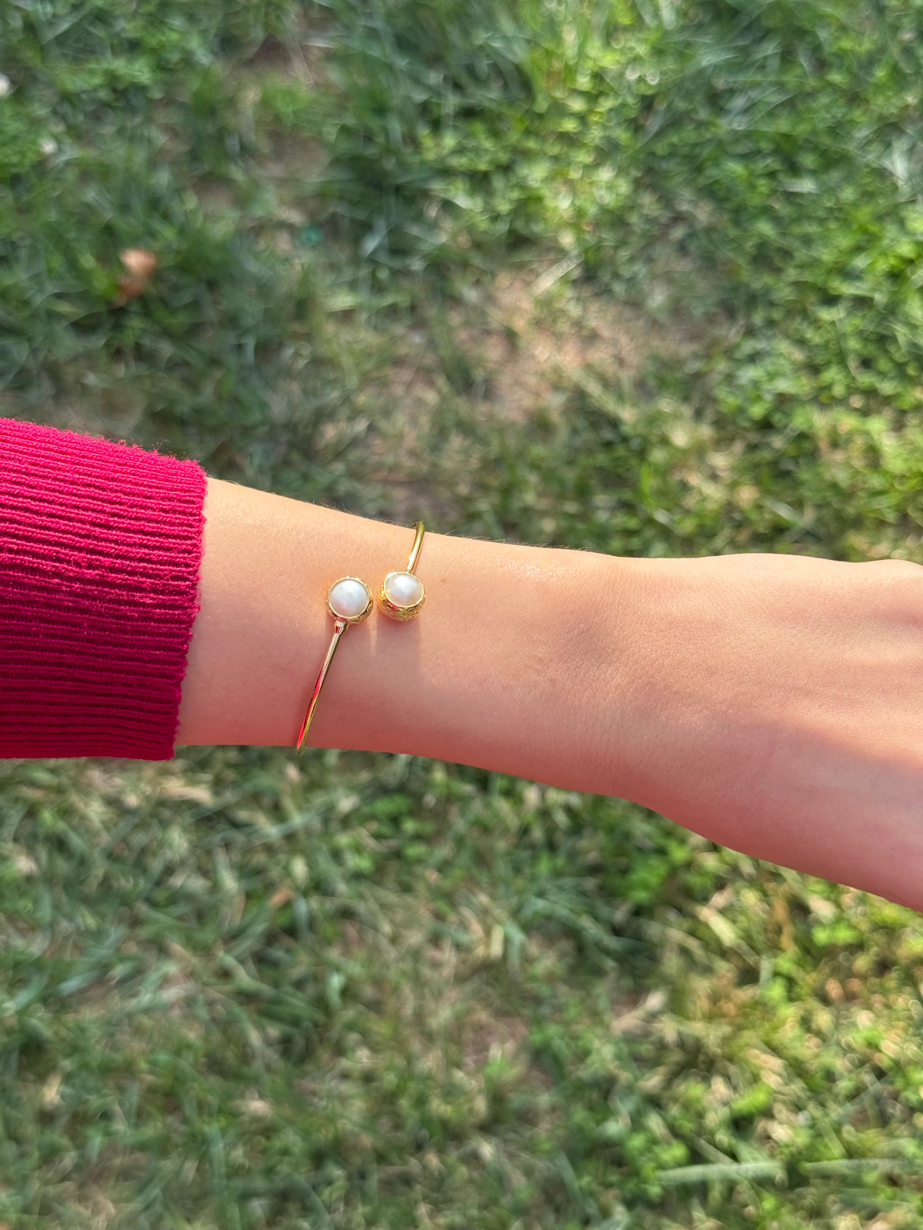 Tek İnci Yüzük-Bileklik Set