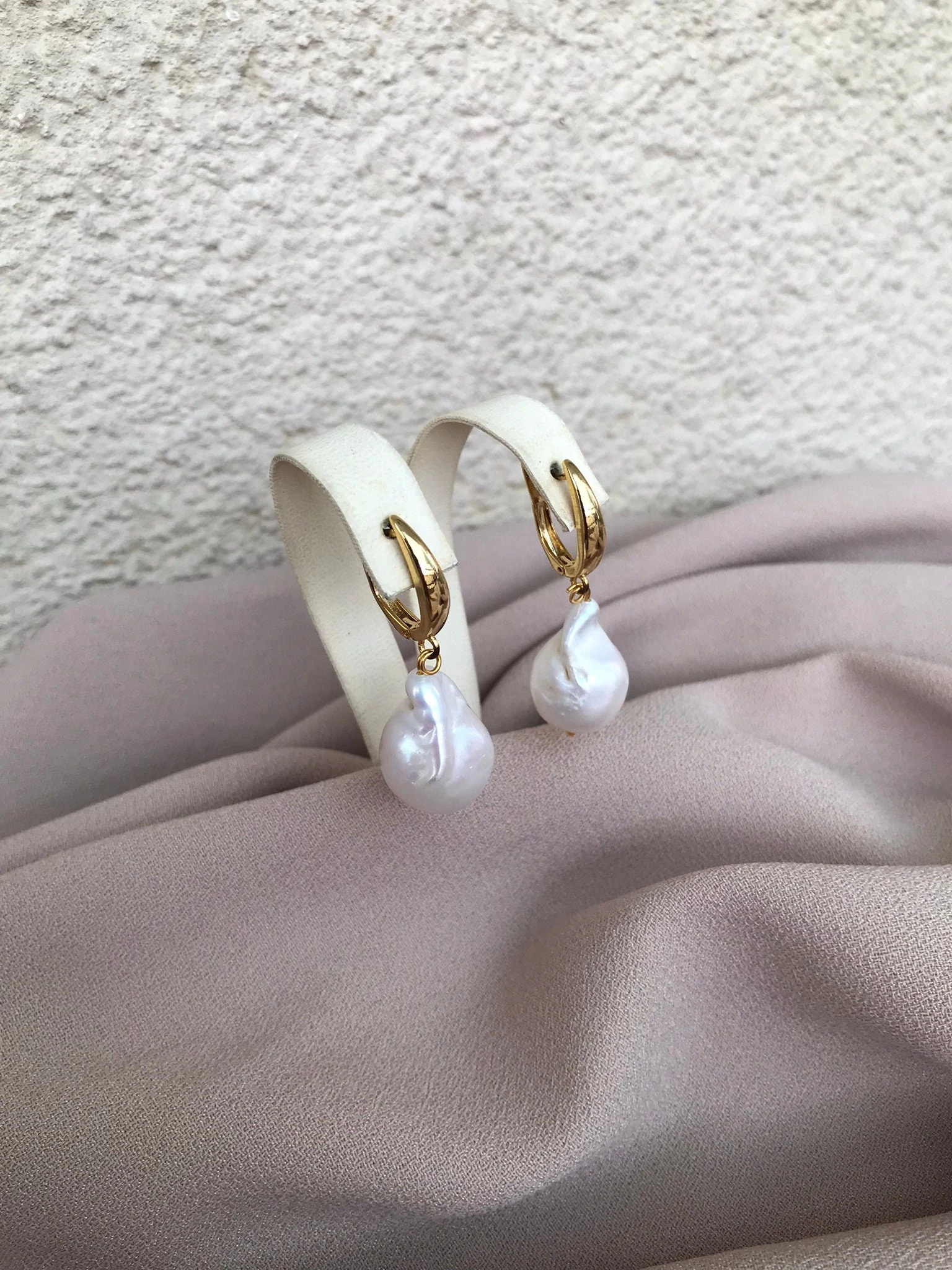 Büyük Barok İnci Küpe