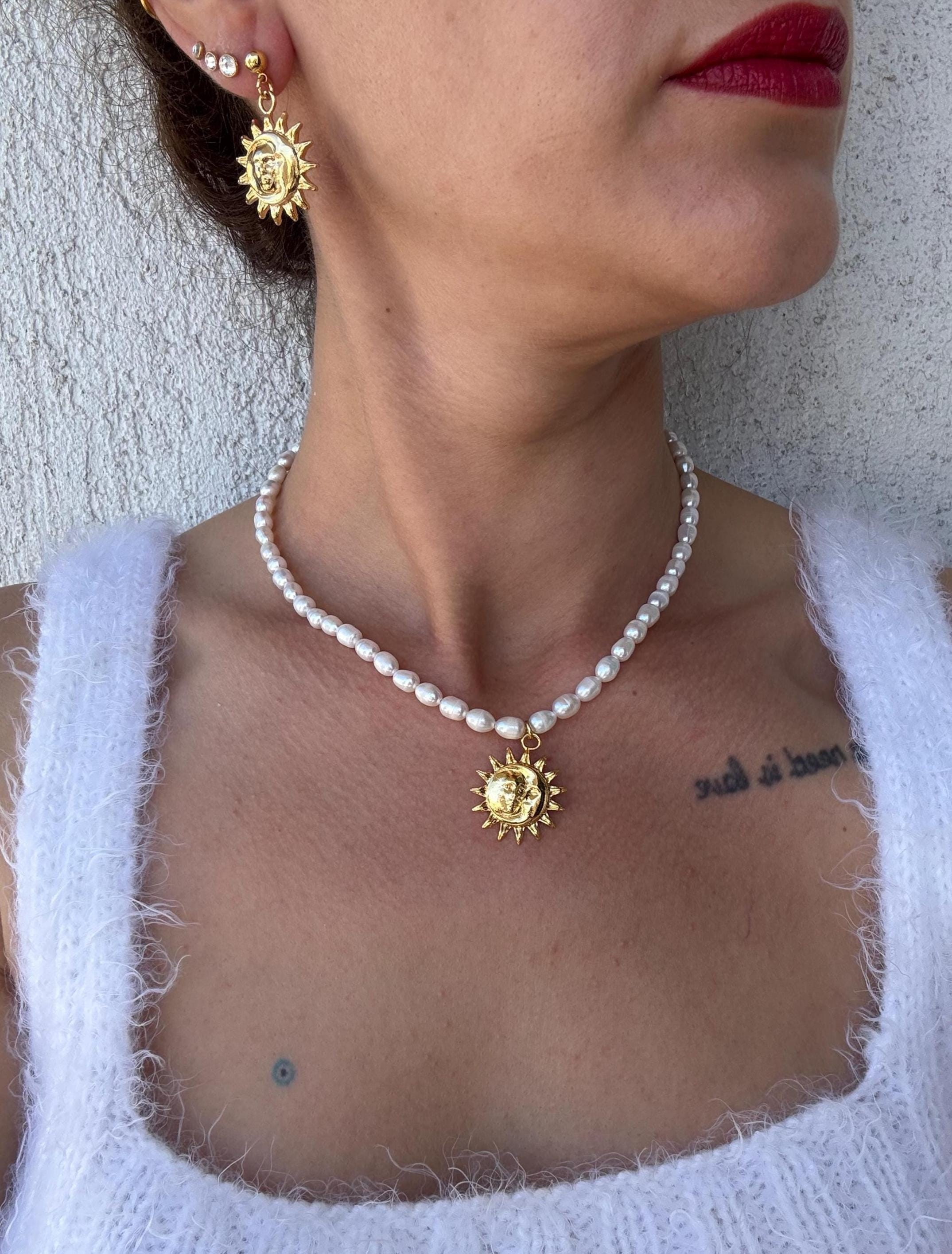 YENİ! Güneş Tasarım Küpe, Şık Güneş Küpe, Altın Modern Küpe