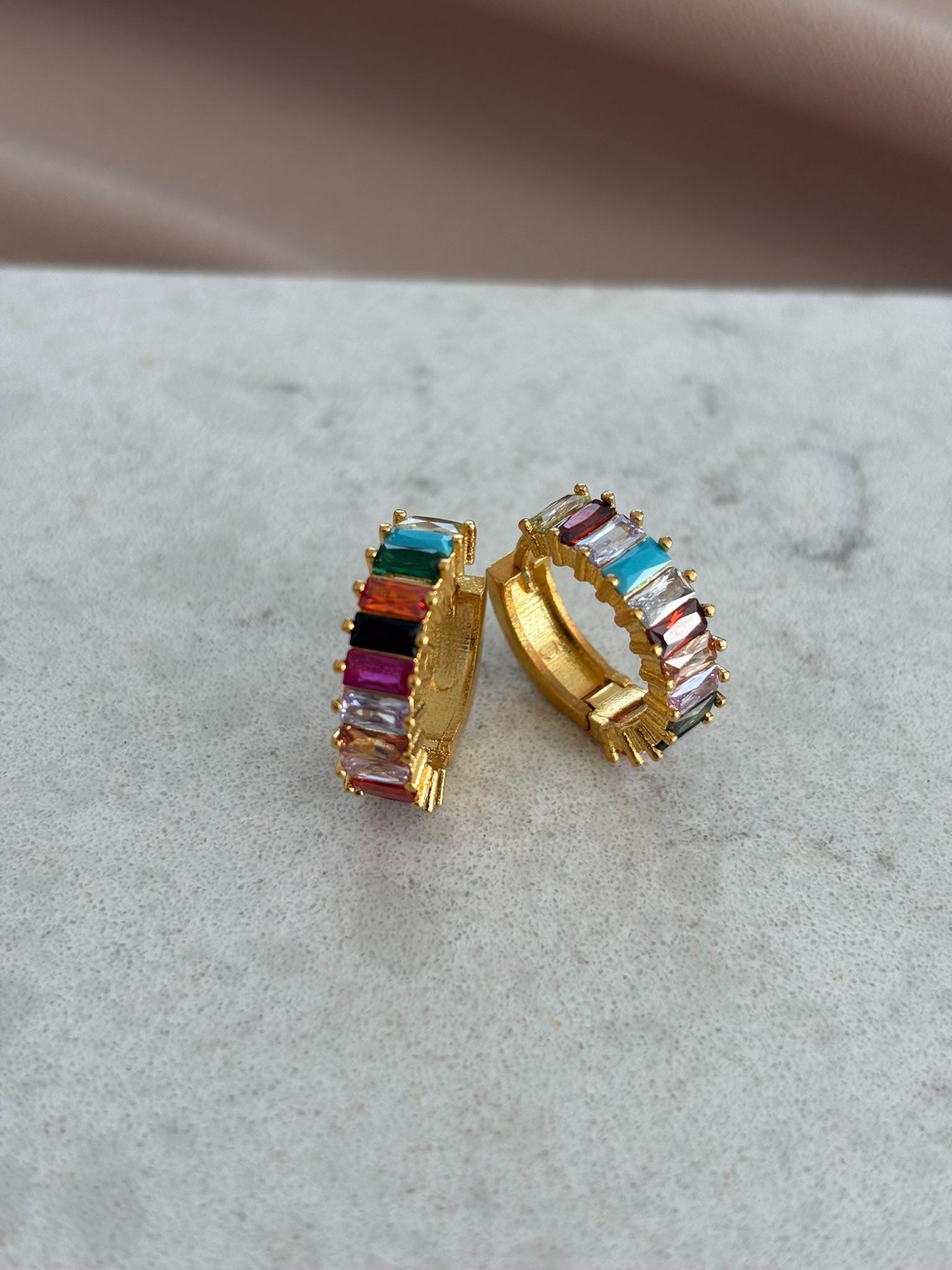 Gökkuşağı Mix Halka Küpe