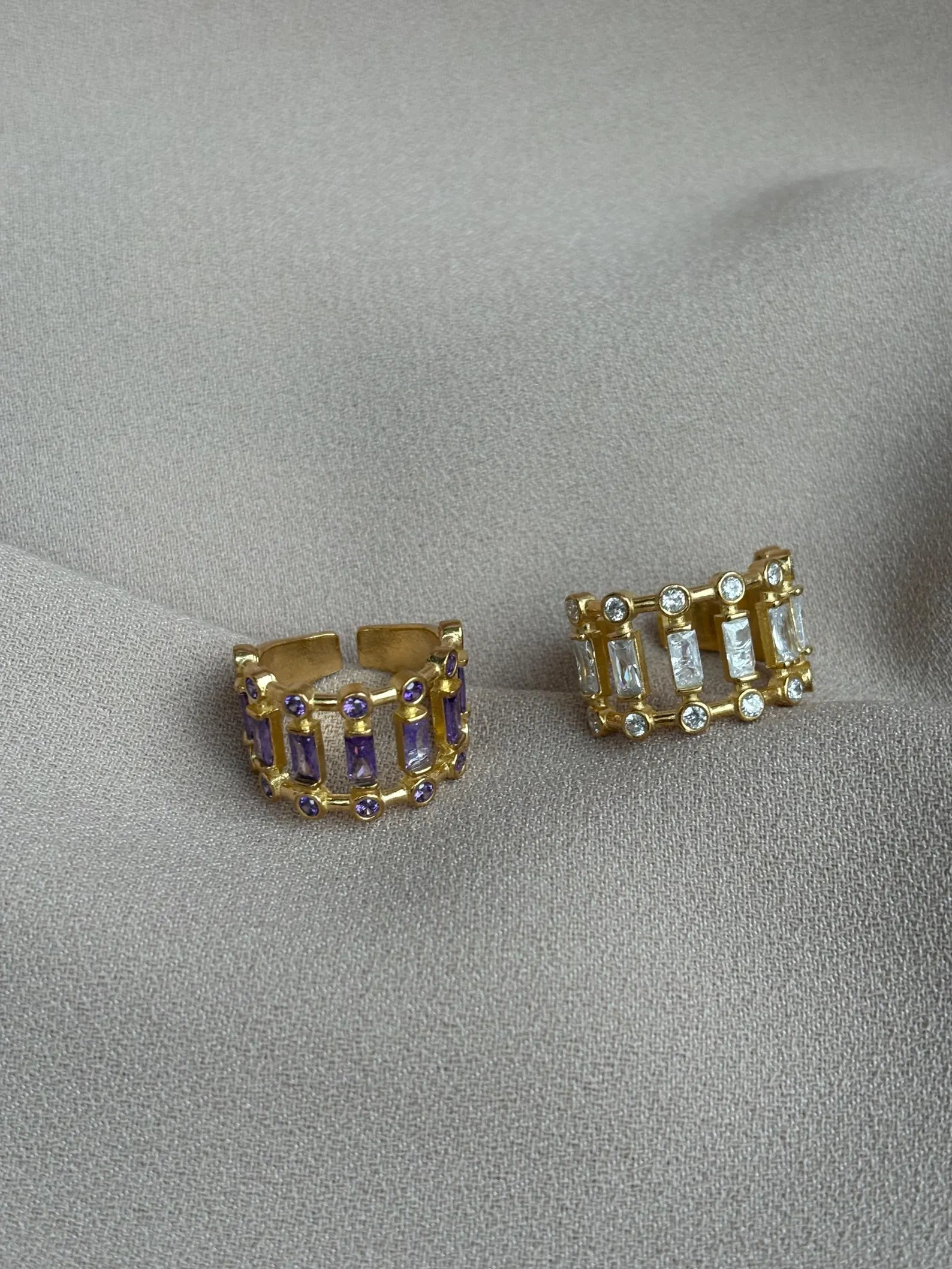 Kalın Dikdörtgen Zirkon Yüzük