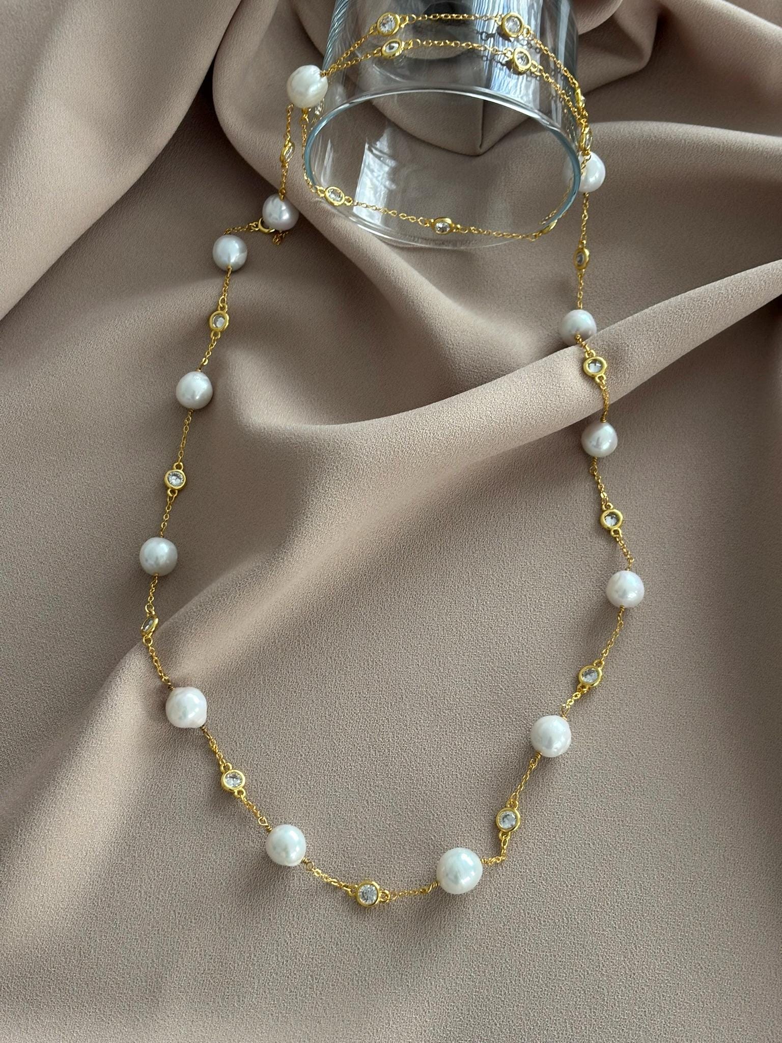 Edison İnci Uzun Kolye