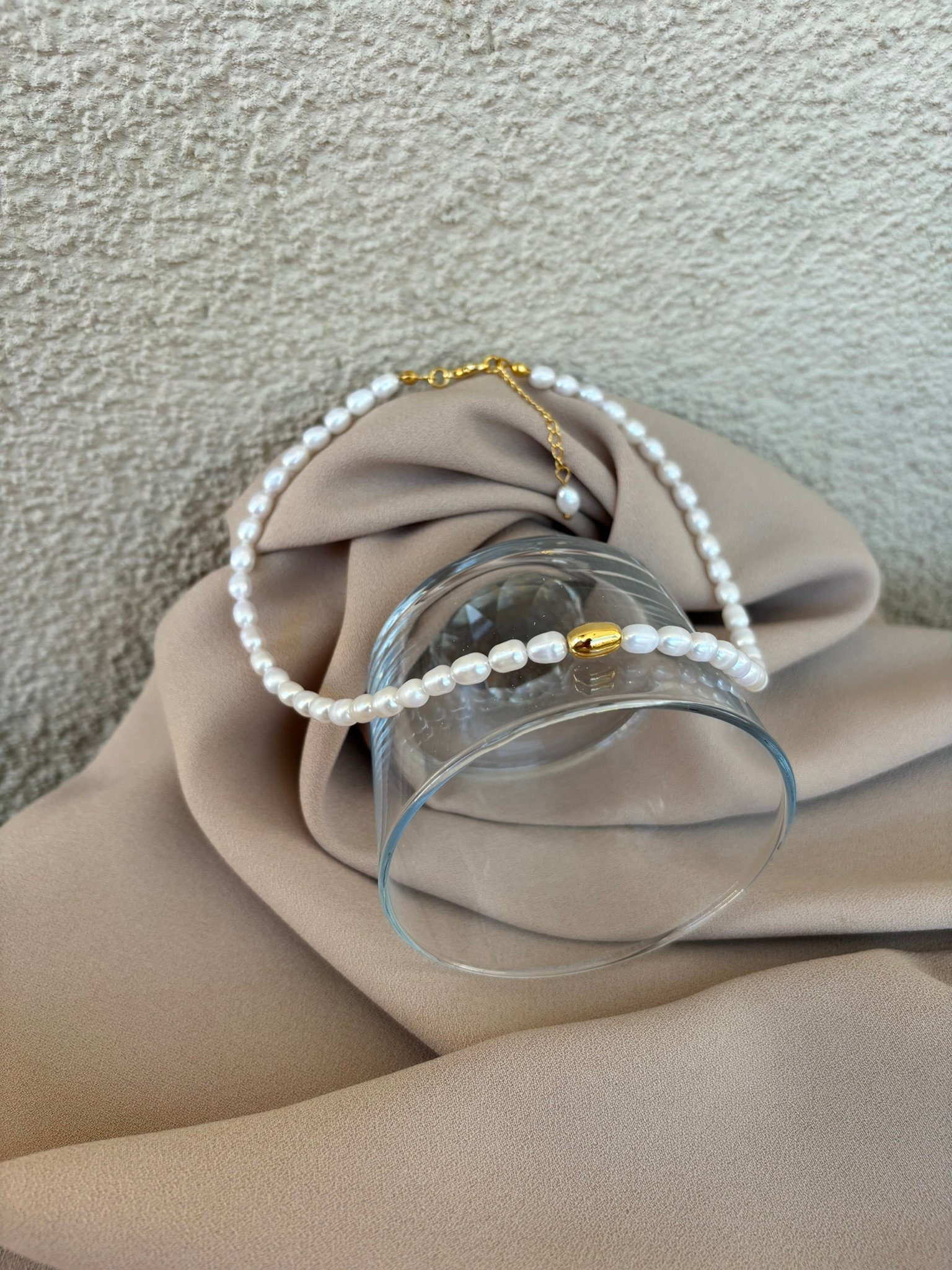 Altın Kaplama İnci Kolye