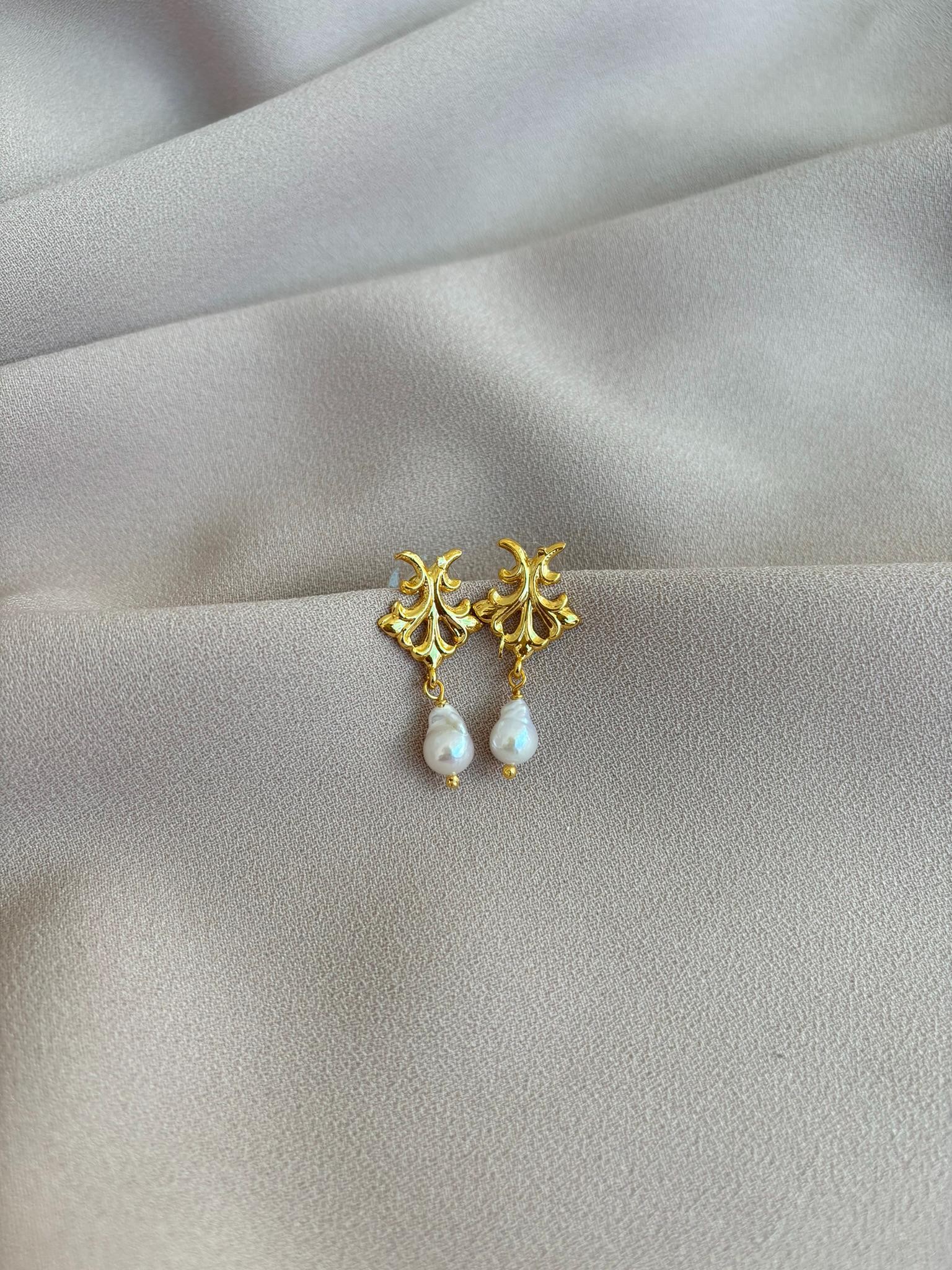 YENİ! Mini Doğal Barok İnci Küpe