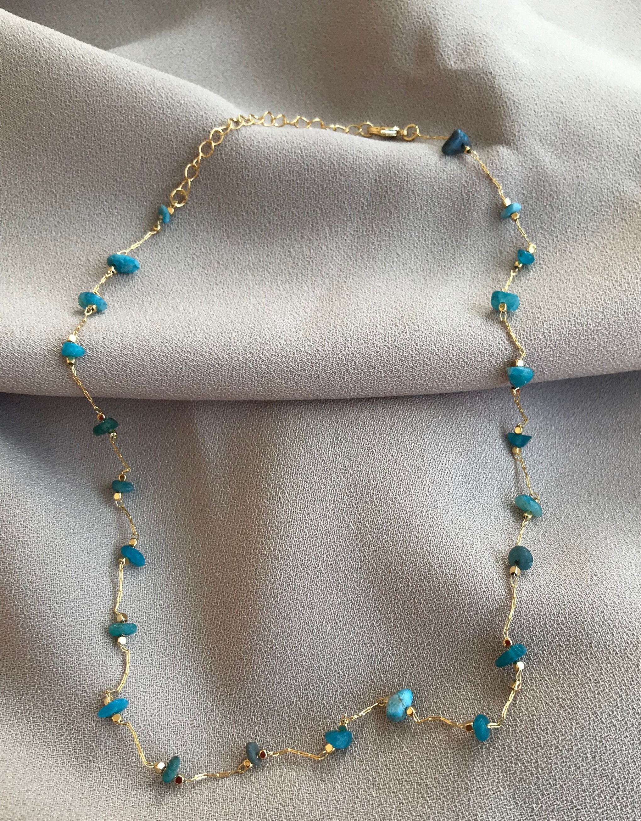 Turkuaz Zincir Kolye