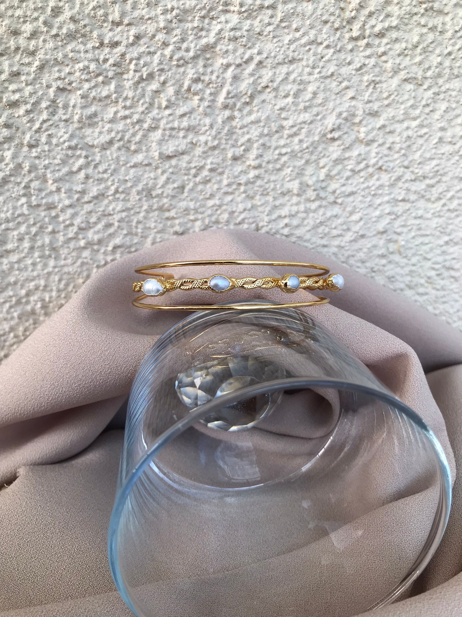 Burgulu Dört İnci Bileklik