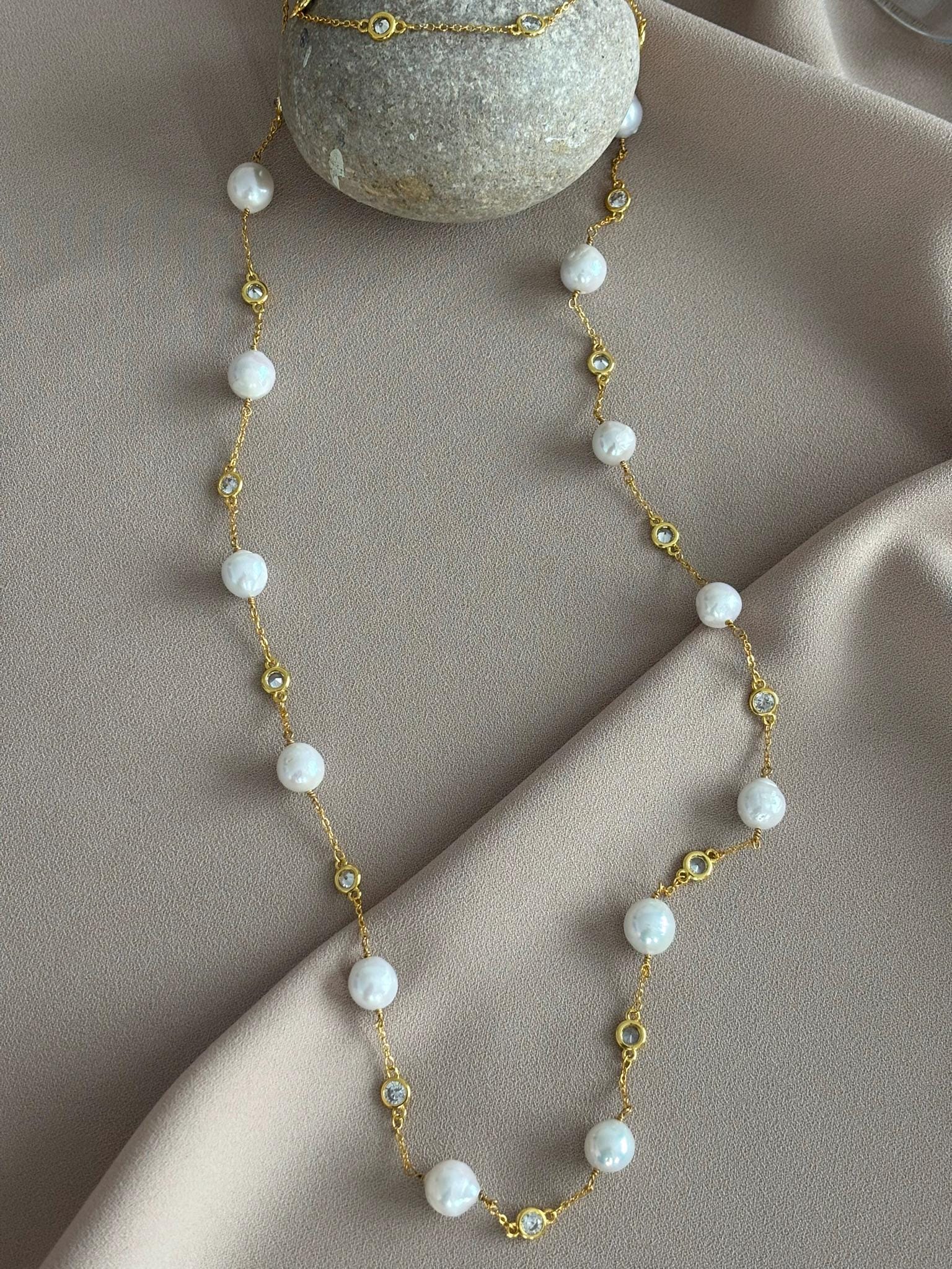 Edison İnci Uzun Kolye